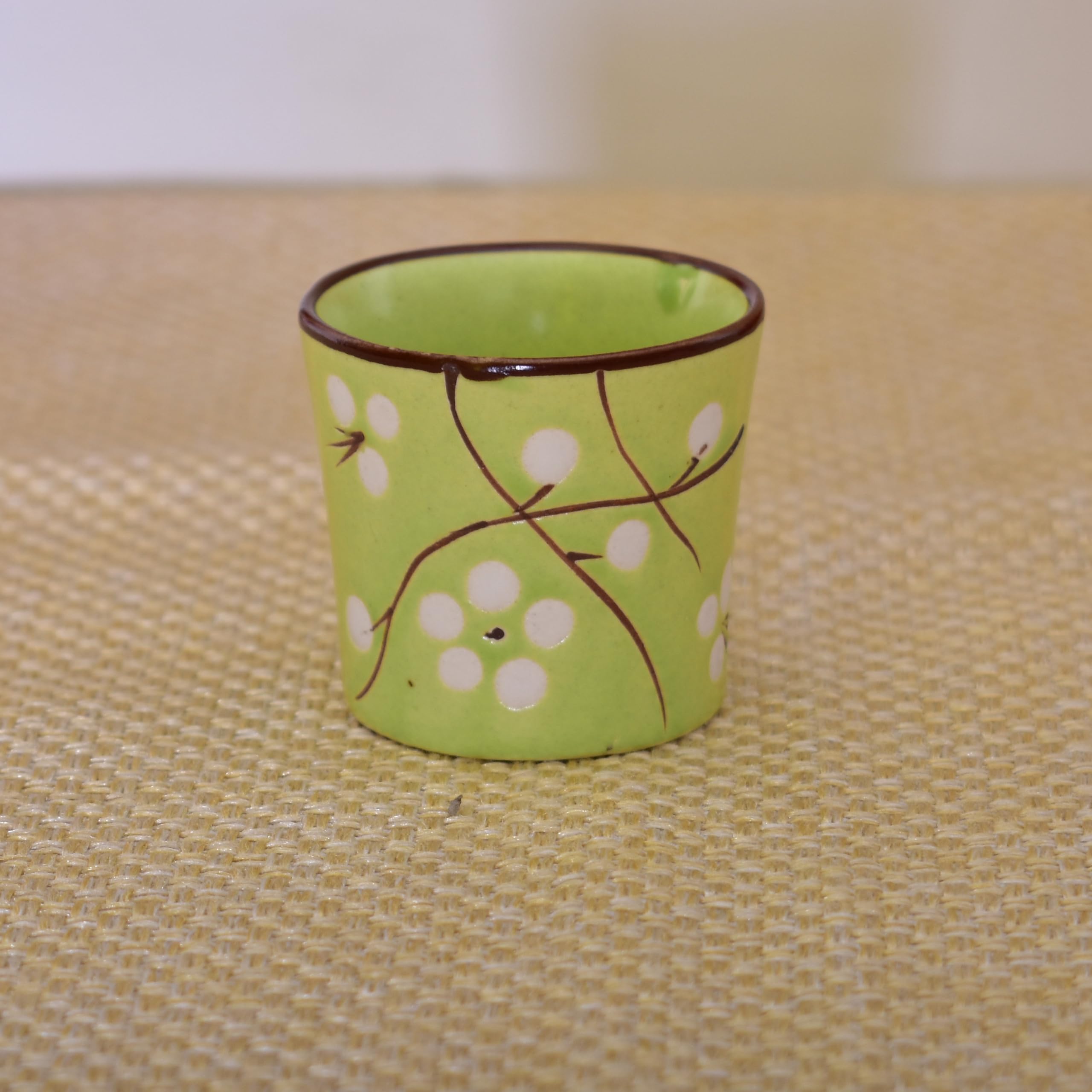 KunhaR Handmade Ceramic Tequila & Whiskey Decanter Set (300 Ml) with 6 Shot Glasses, Green - Image 5