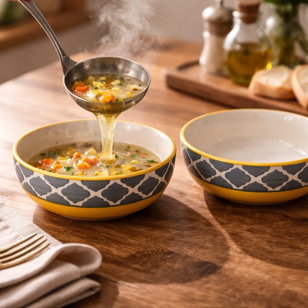 Kunhar Ceramic Bowls - 400 Ml, 2 Pieces, Yellow Grey - Image 6