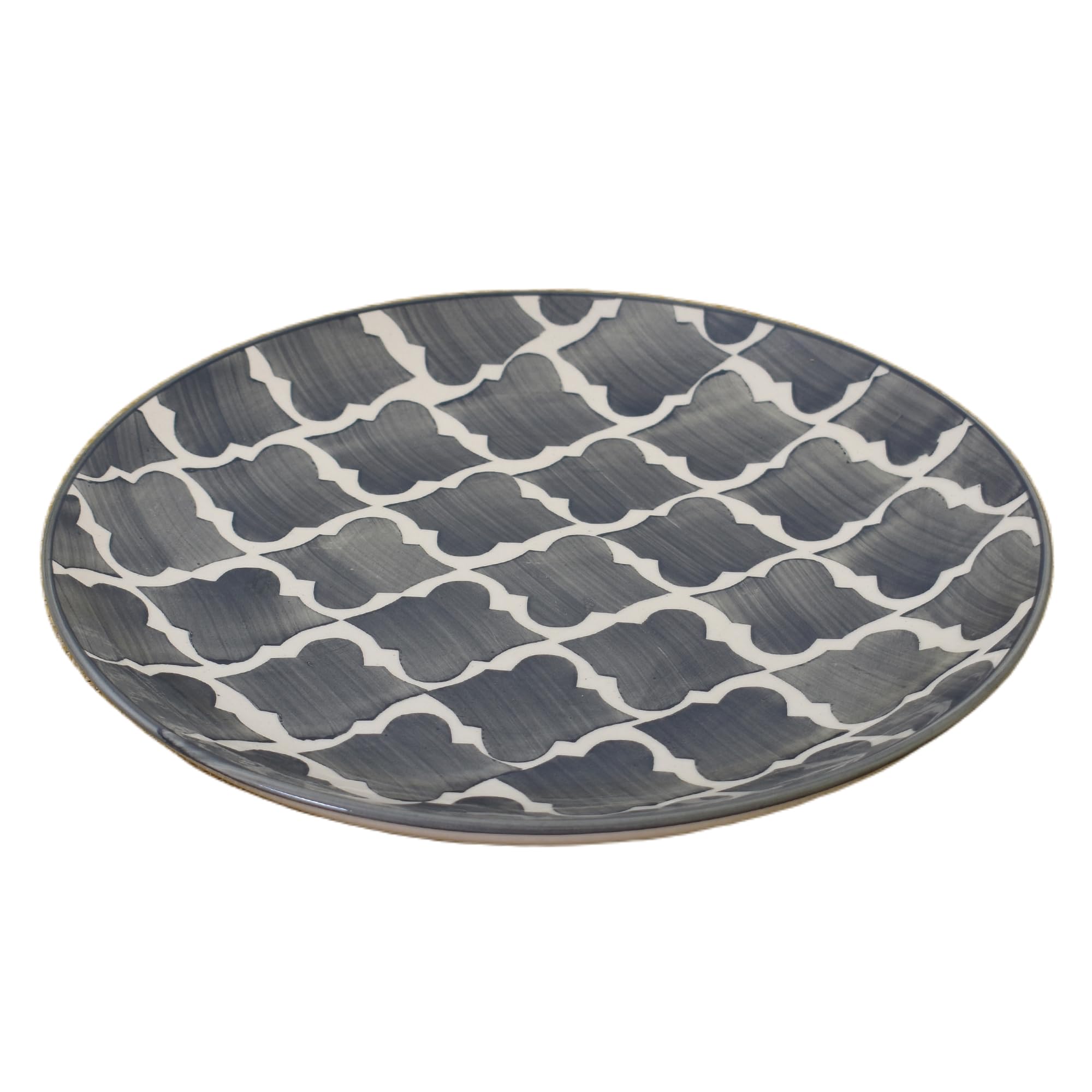 Kunhar Ceramic Plate, 10 Inch, 2 Pieces, Grey - Image 3