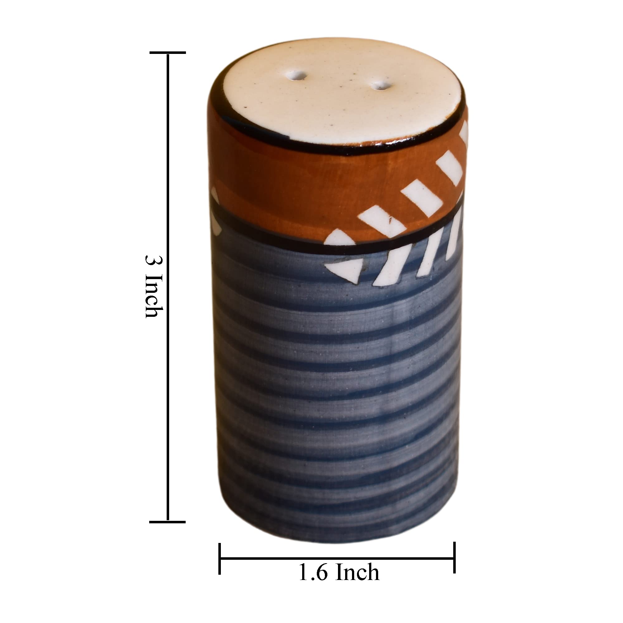 KunhaR Ceramic Pepper Shaker, Salt Shaker Dispenser, Spice Dispenser, 1 Piece, Brown - Image 2