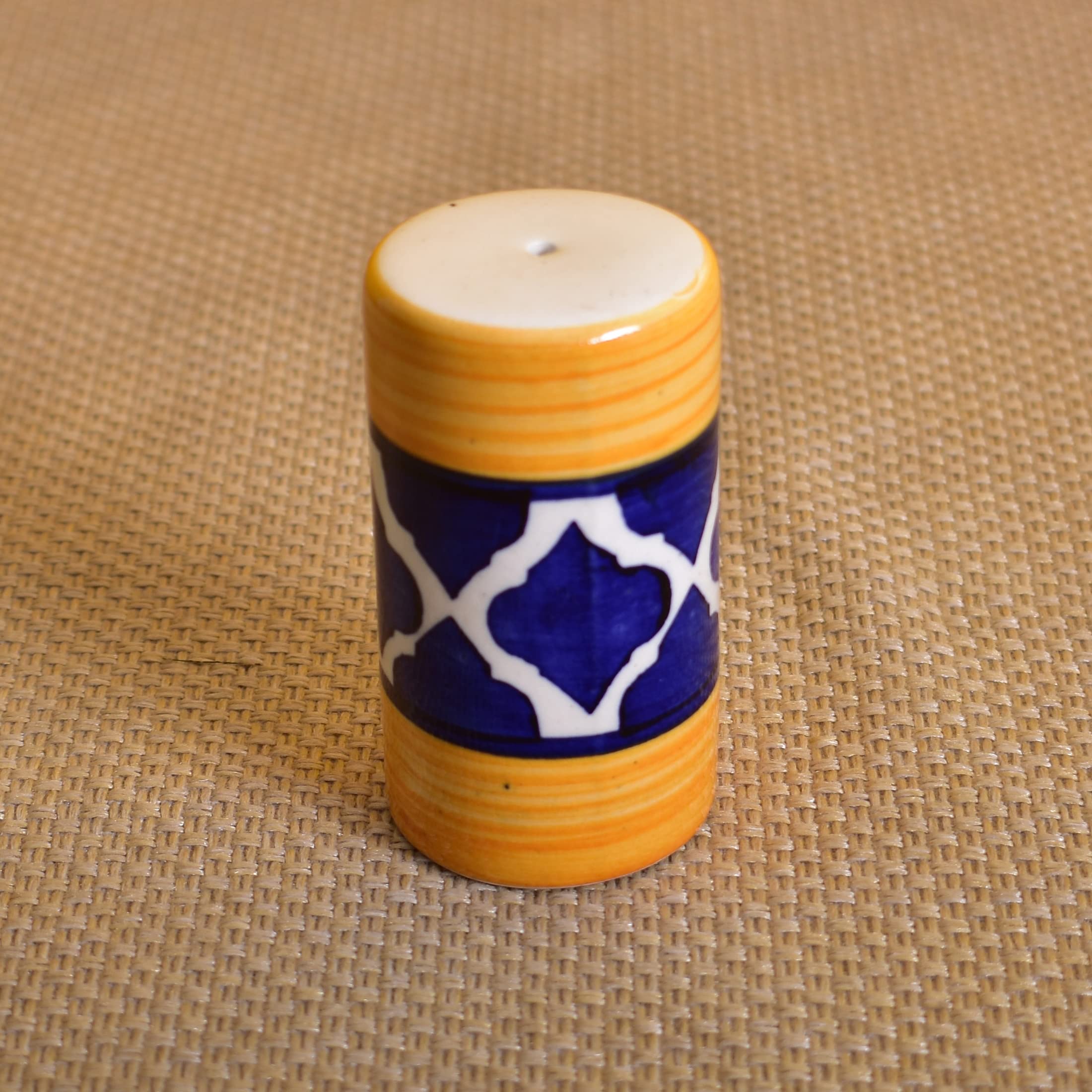 KunhaR Ceramic Pepper Shaker, Salt Shaker Dispenser, Spice Dispenser, 1 Piece, Yellow Blue - Image 3