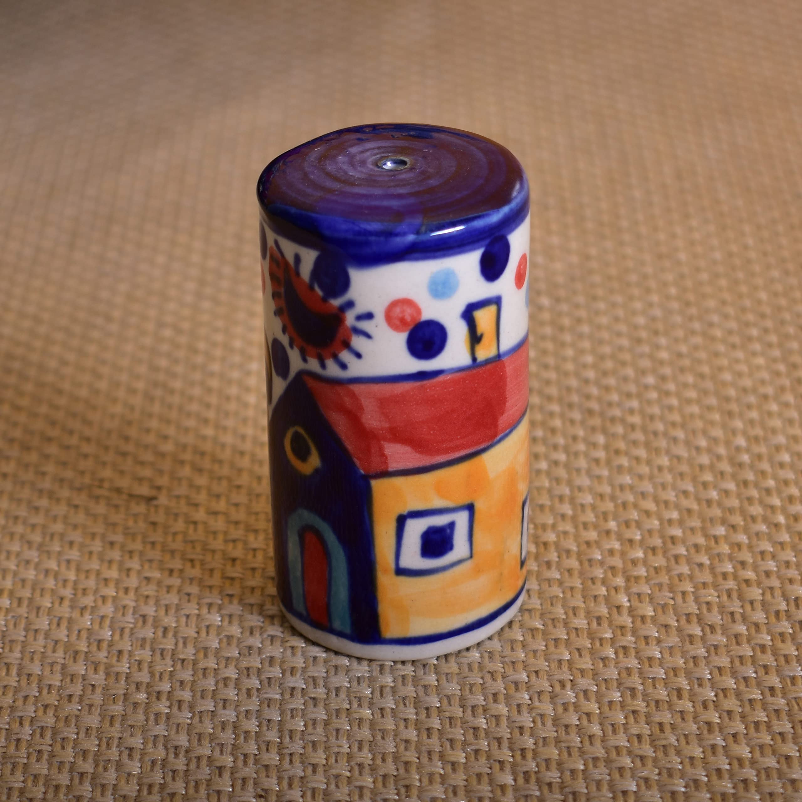 KunhaR Ceramic Hut Painting Pepper Shaker, Salt Shaker Dispenser, Spice Dispenser, 1 Piece, Multicolor - Image 3