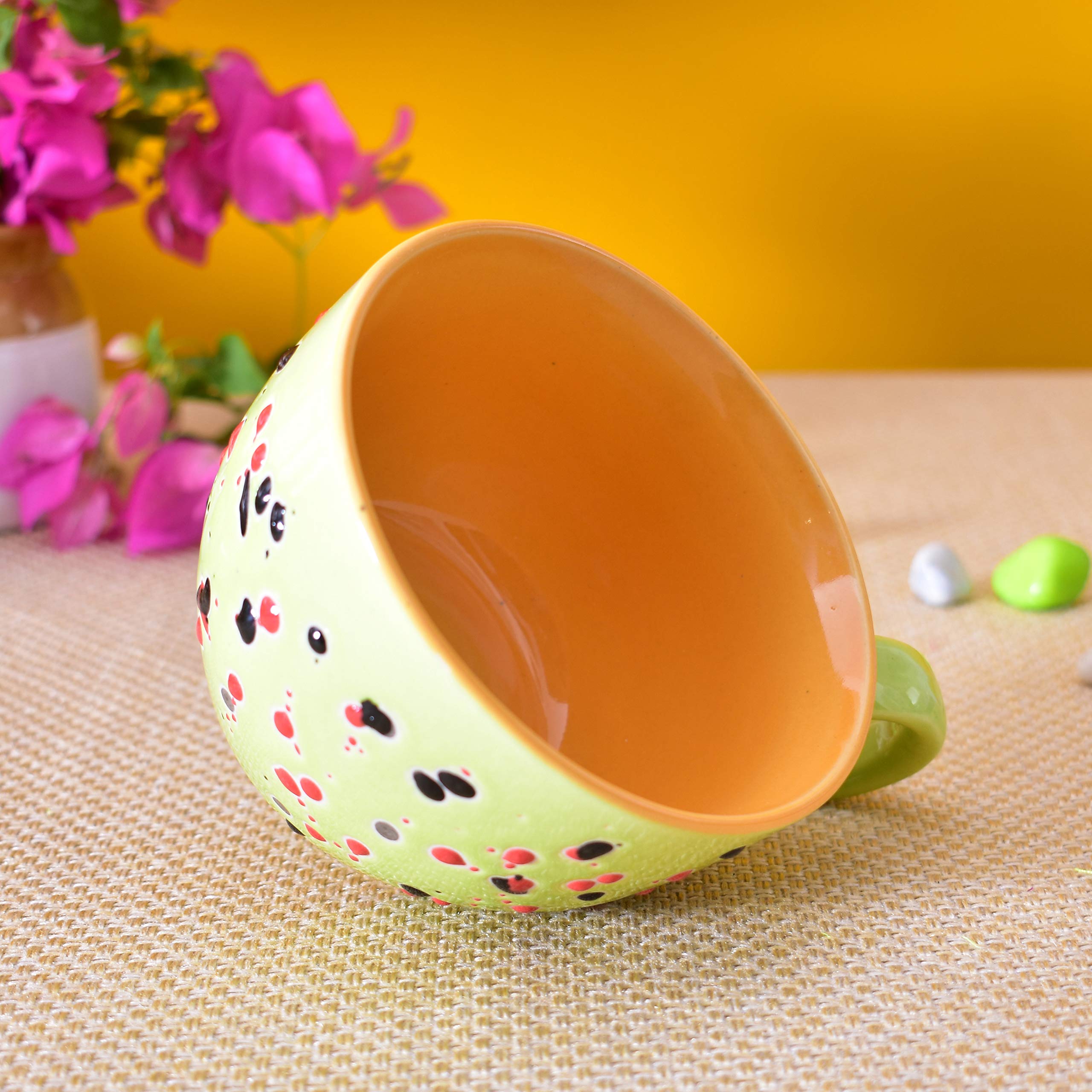 Kunhar Ceramic Soup Mug - Wild Willow, 2 Piece, 350 ML - Image 6