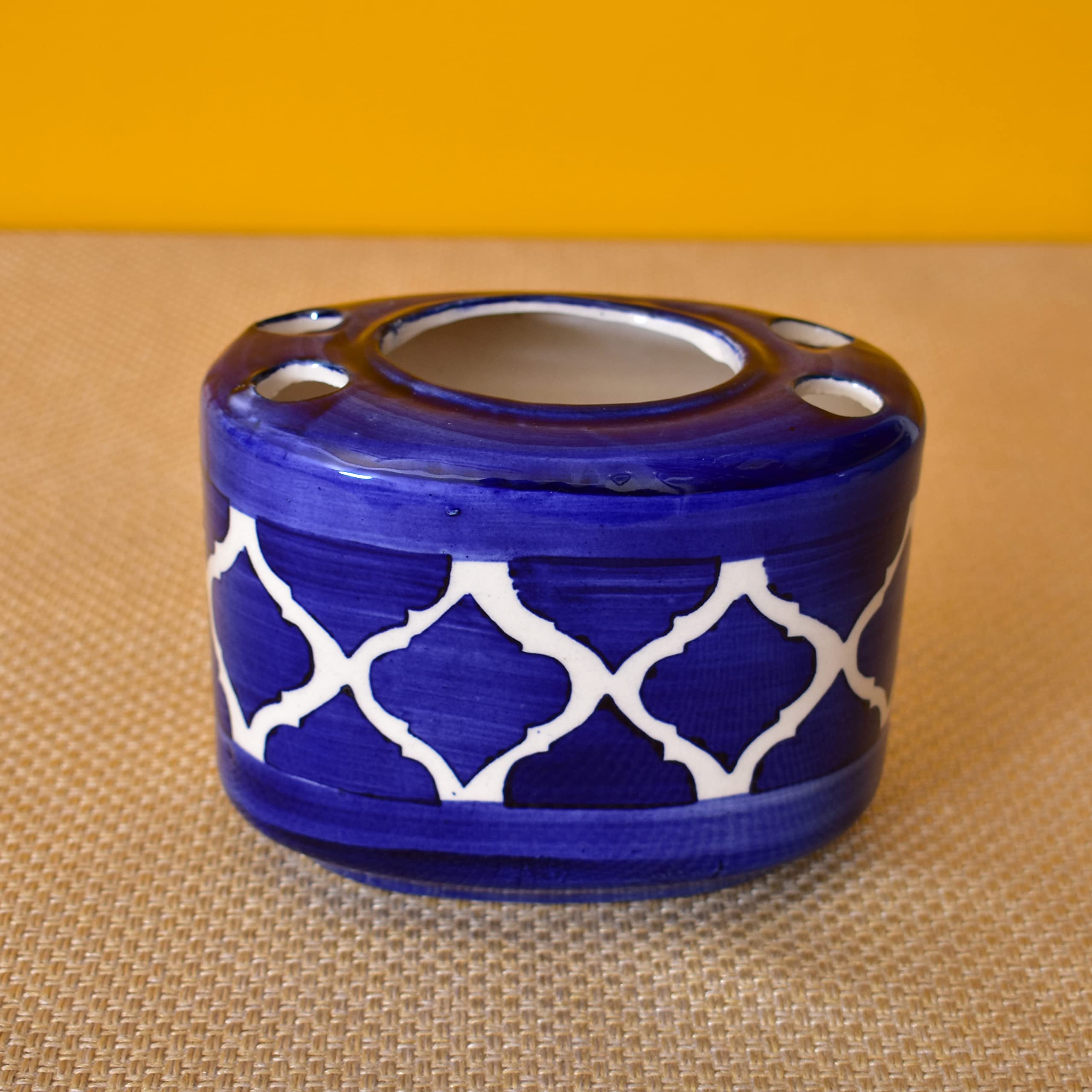 KunhaR Ceramic Toothbrush Holder Stand for Bathroom, Blue Chidi - Image 3
