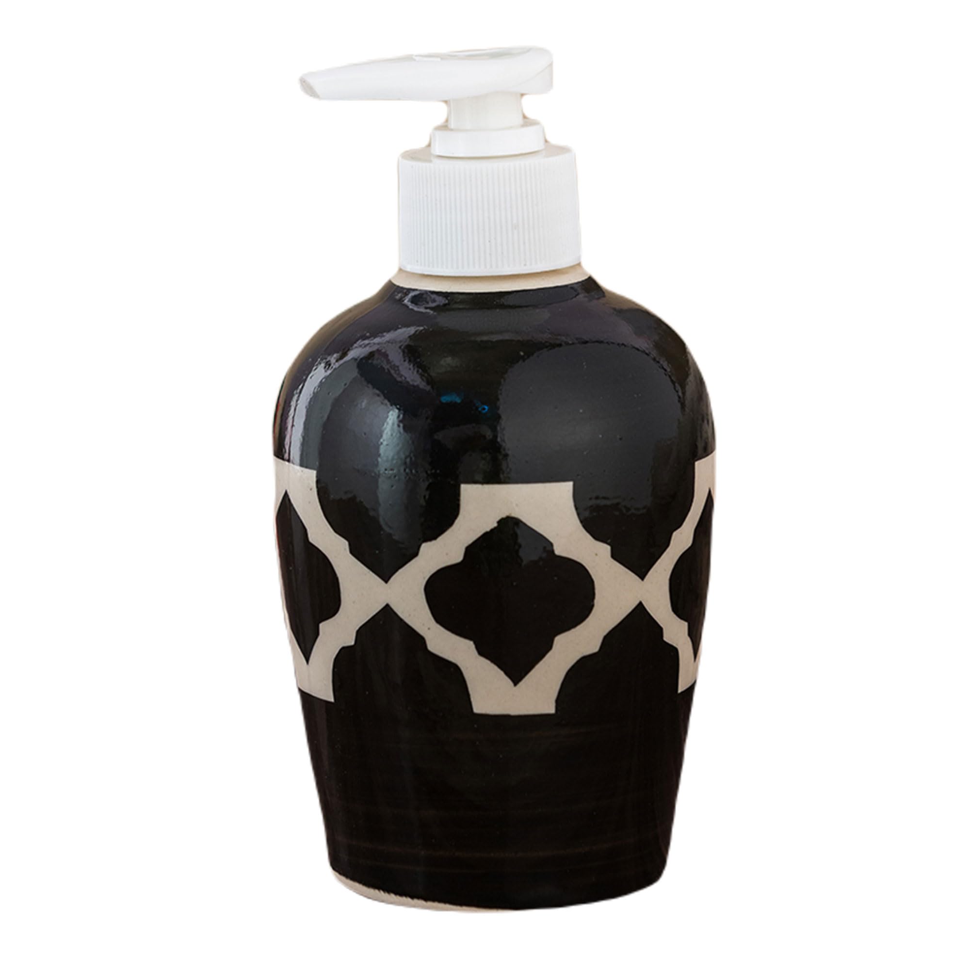 KunhaR Ceramic Long-Lasting Liquid Handwash Soap Dispenser for Bathroom | Handwash Bottle for Kitchen | Soap Dispenser for Wash Basin | Bathroom Accessories | 300 ml, Black Chidi, 2 Pieces - Image 3