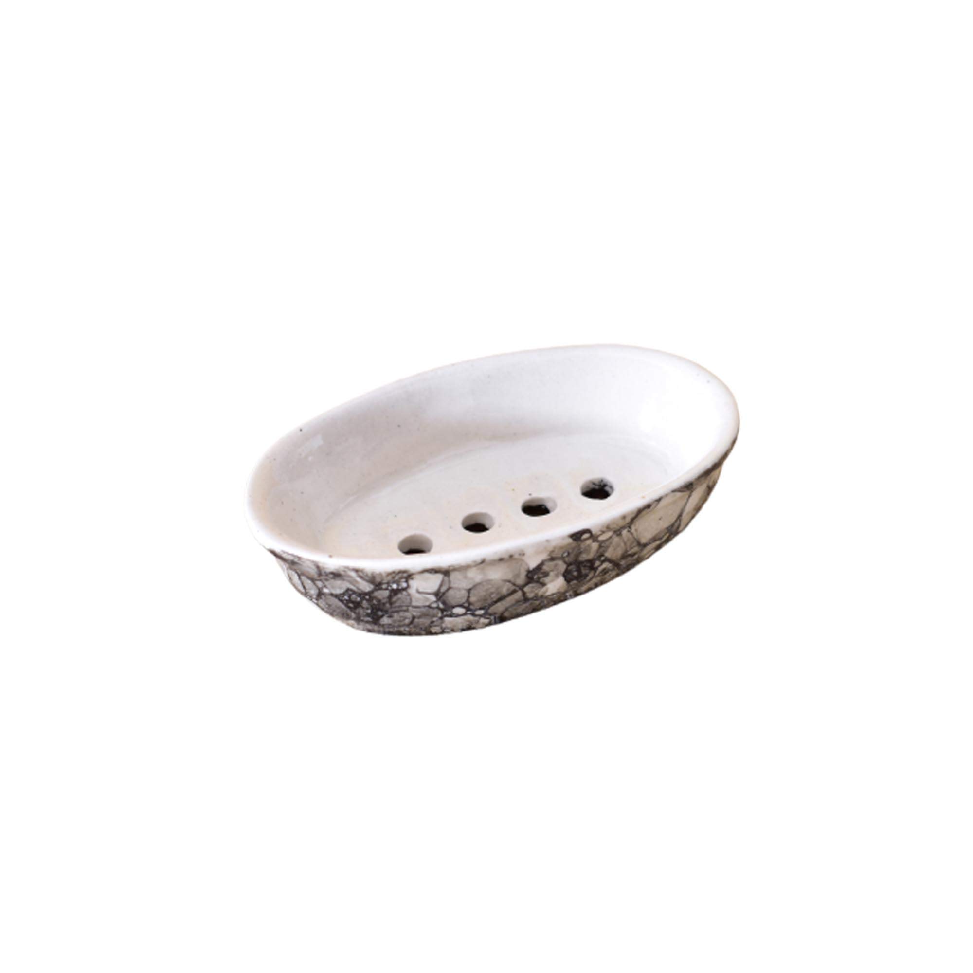 KunhaR Ceramic Soap Dish Holder, Ceramic Soap Dish Tray Holder — product view 2