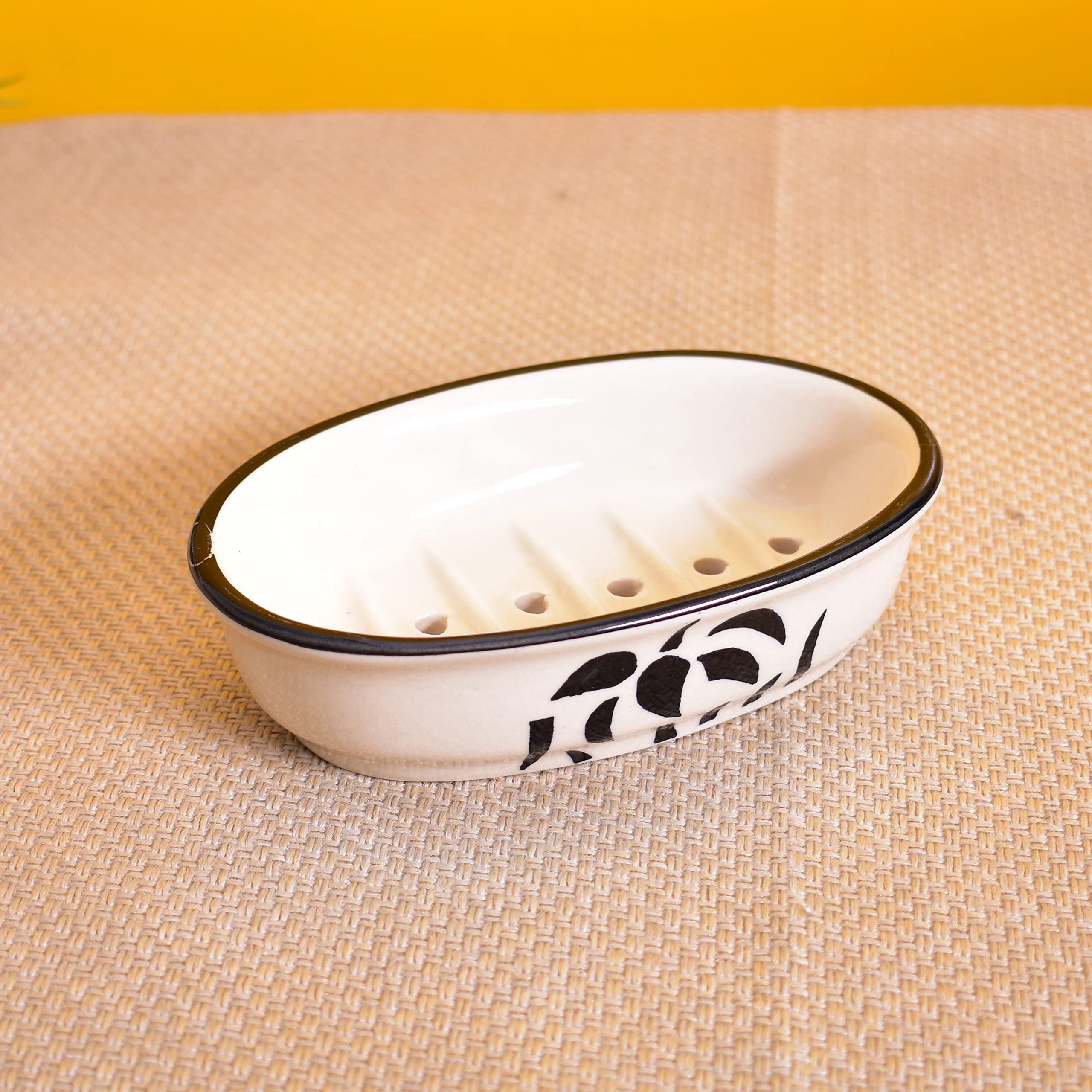 KunhaR Ceramic Soap Dish Holder, Ceramic Soap Dish Tray Holder,2 Pieces, White Tree - Image 4
