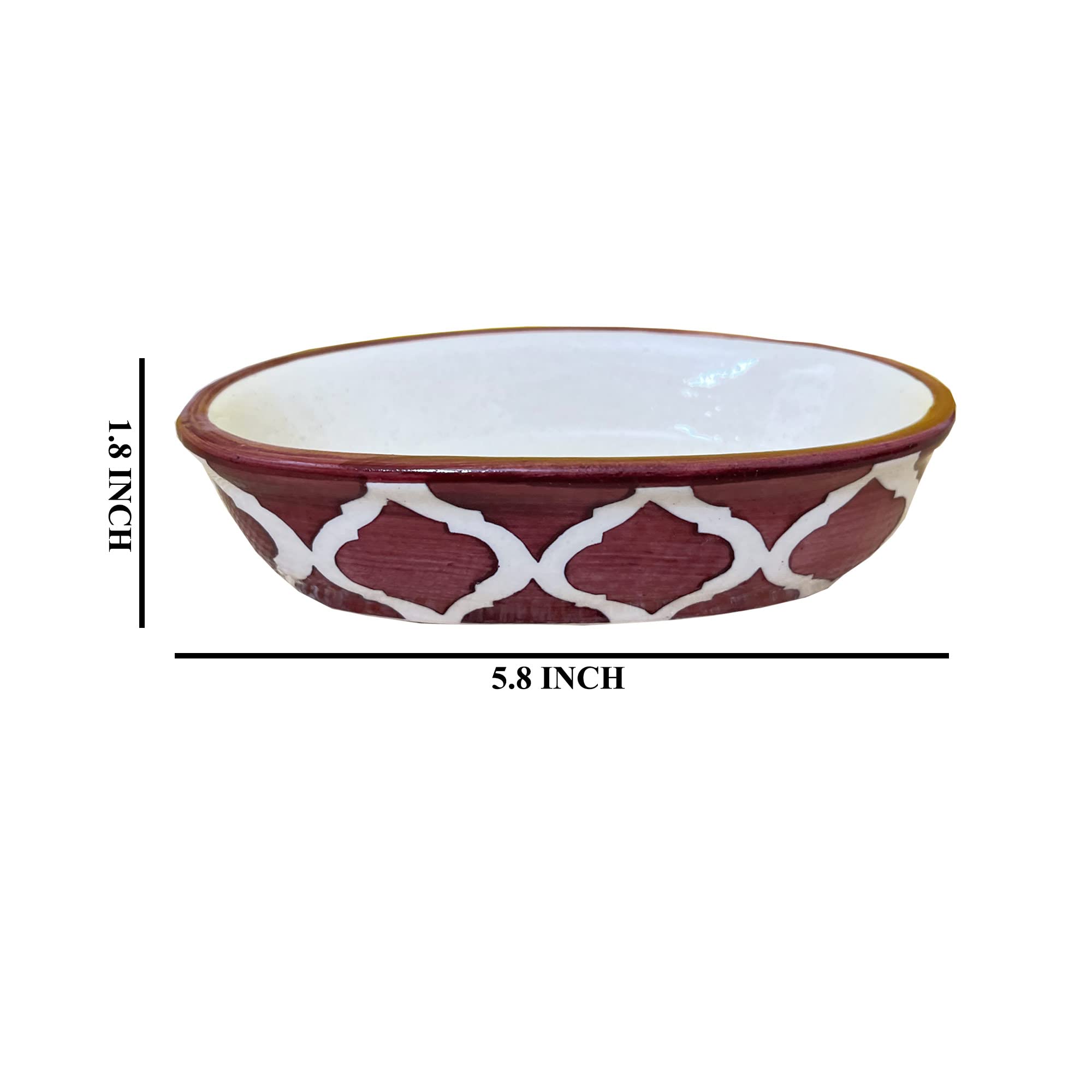 KunhaR Ceramic Soap Dish Holder, Ceramic Soap Dish Tray Holder,2 Pieces, Purple Brown - Image 2