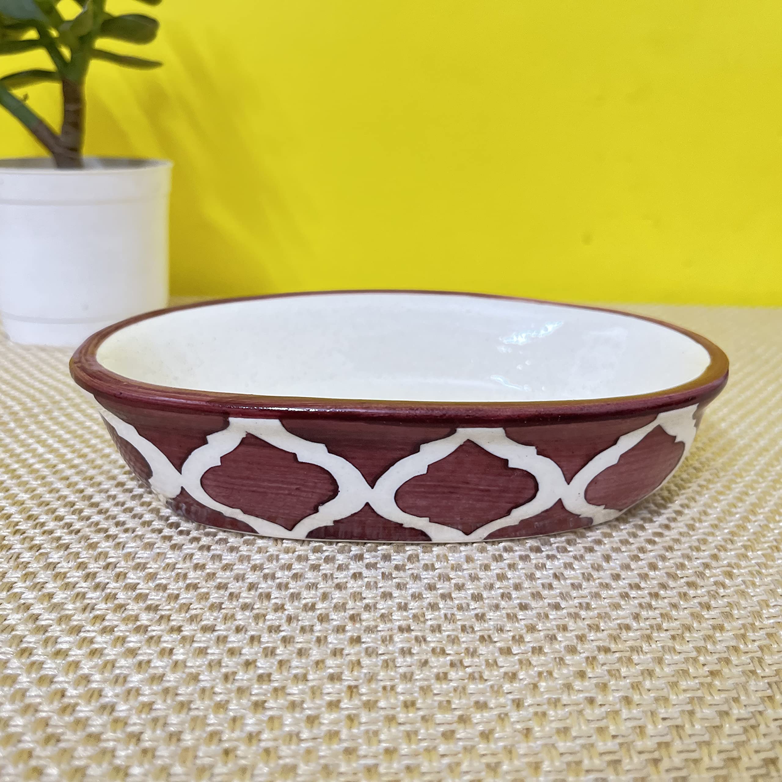 KunhaR Ceramic Soap Dish Holder, Ceramic Soap Dish Tray Holder,2 Pieces, Purple Brown - Image 3
