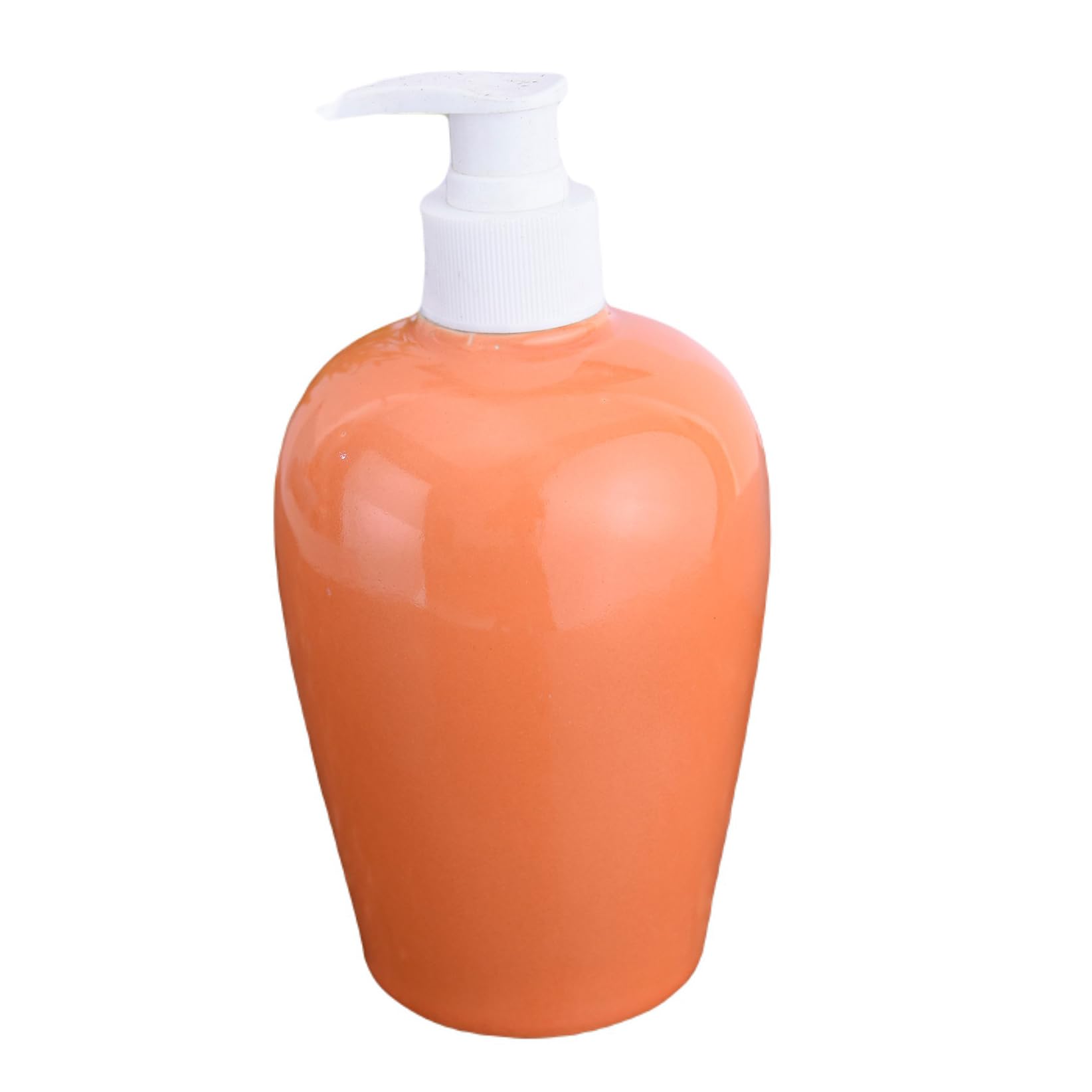 KunhaR Ceramic Long-Lasting Liquid Handwash Soap Dispenser for Bathroom | Handwash Bottle for Kitchen | Soap Dispenser for Wash Basin | Bathroom Accessories - Terracotta, 450ml - Image 3