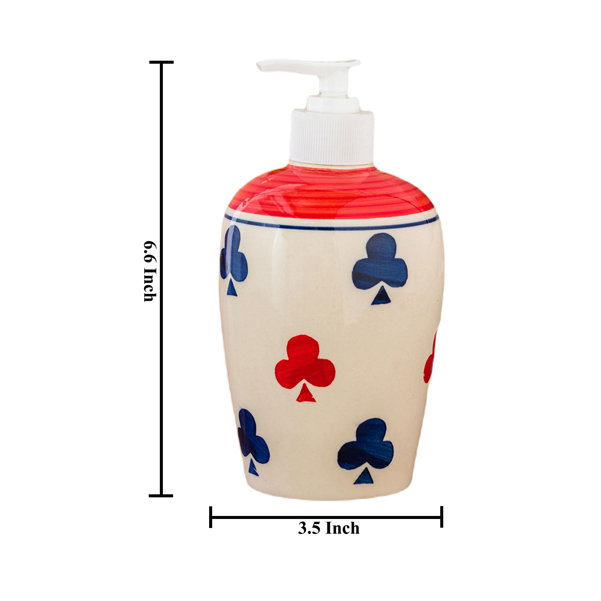 KunhaR Ceramic Long-Lasting Liquid Handwash Soap Dispenser for Bathroom | Handwash Bottle for Kitchen | Soap Dispenser for Wash Basin | Bathroom Accessories - White Chidi, 450ml - Image 2