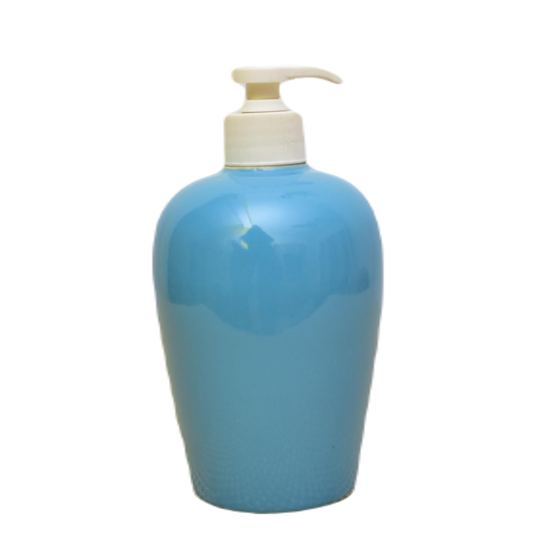 KunhaR Ceramic Long-Lasting Liquid Handwash Soap Dispenser for Bathroom | Handwash Bottle for Kitchen | Soap Dispenser for Wash Basin | Bathroom Accessories | 450 ml, 1 Piece, Wedgewood - Image 3