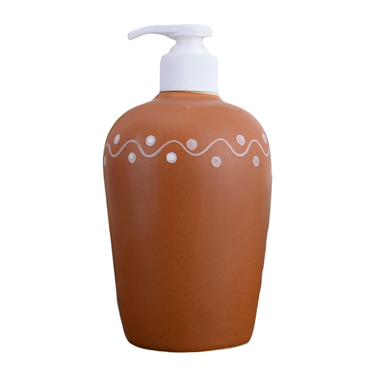 KunhaR Ceramic Liquid Soap Dispenser - Terracotta, 450ml, 2 Pieces - Image 3