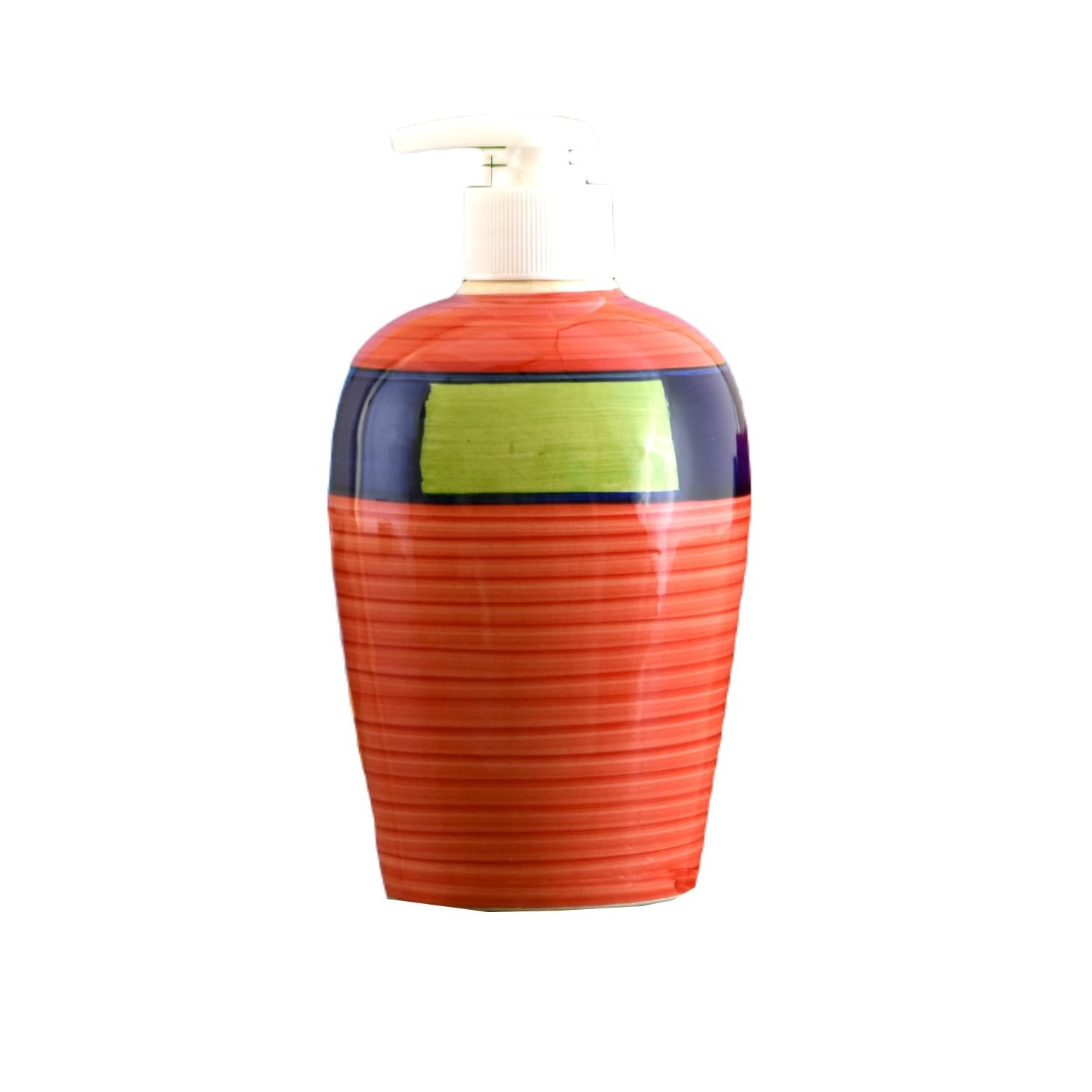 KunhaR Ceramic Liquid Soap Dispenser - Red Multicolor, 450ml, 2 Pieces - Image 3