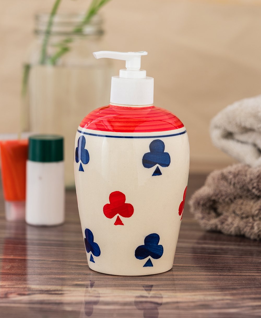 KunhaR Ceramic Liquid Soap Dispenser - White Chidi, 450ml, 2 Pieces