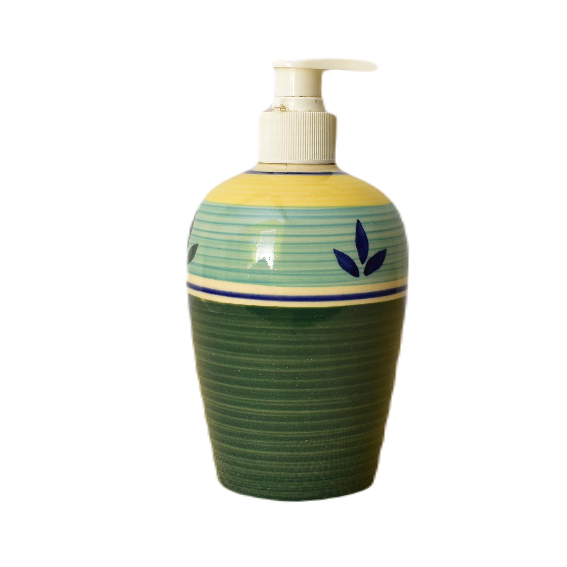 KunhaR Ceramic Long-Lasting Liquid Handwash Soap Dispenser for Bathroom | Handwash Bottle for Kitchen | Soap Dispenser for Wash Basin | Bathroom Accessories | 450 ml, 2 Pieces, Racing Green - Image 3