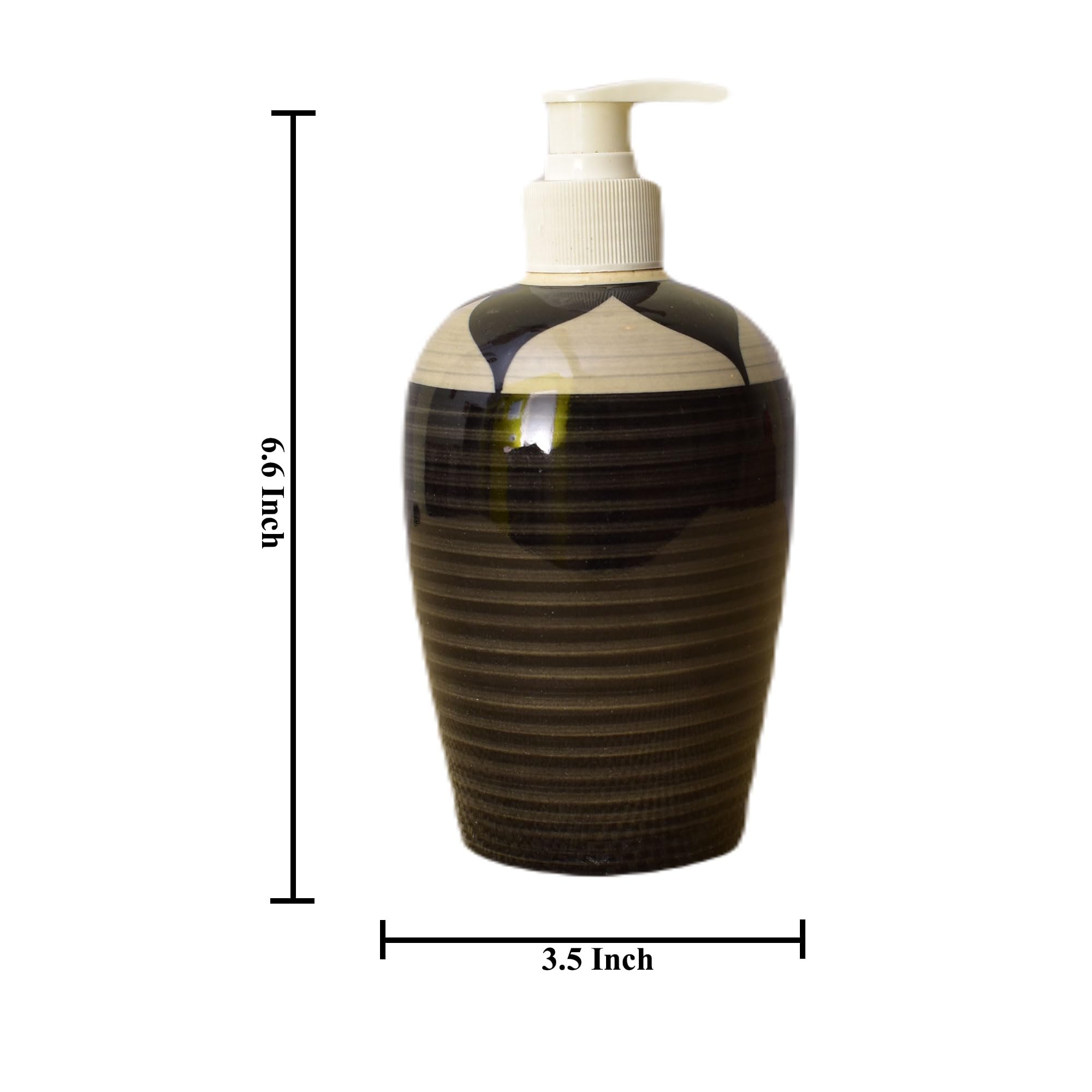 KunhaR Ceramic Long-Lasting Liquid Handwash Soap Dispenser for Bathroom | Handwash Bottle for Kitchen | Soap Dispenser for Wash Basin | Bathroom Accessories | 450 ml, 2 Pieces, Graphite - Image 2