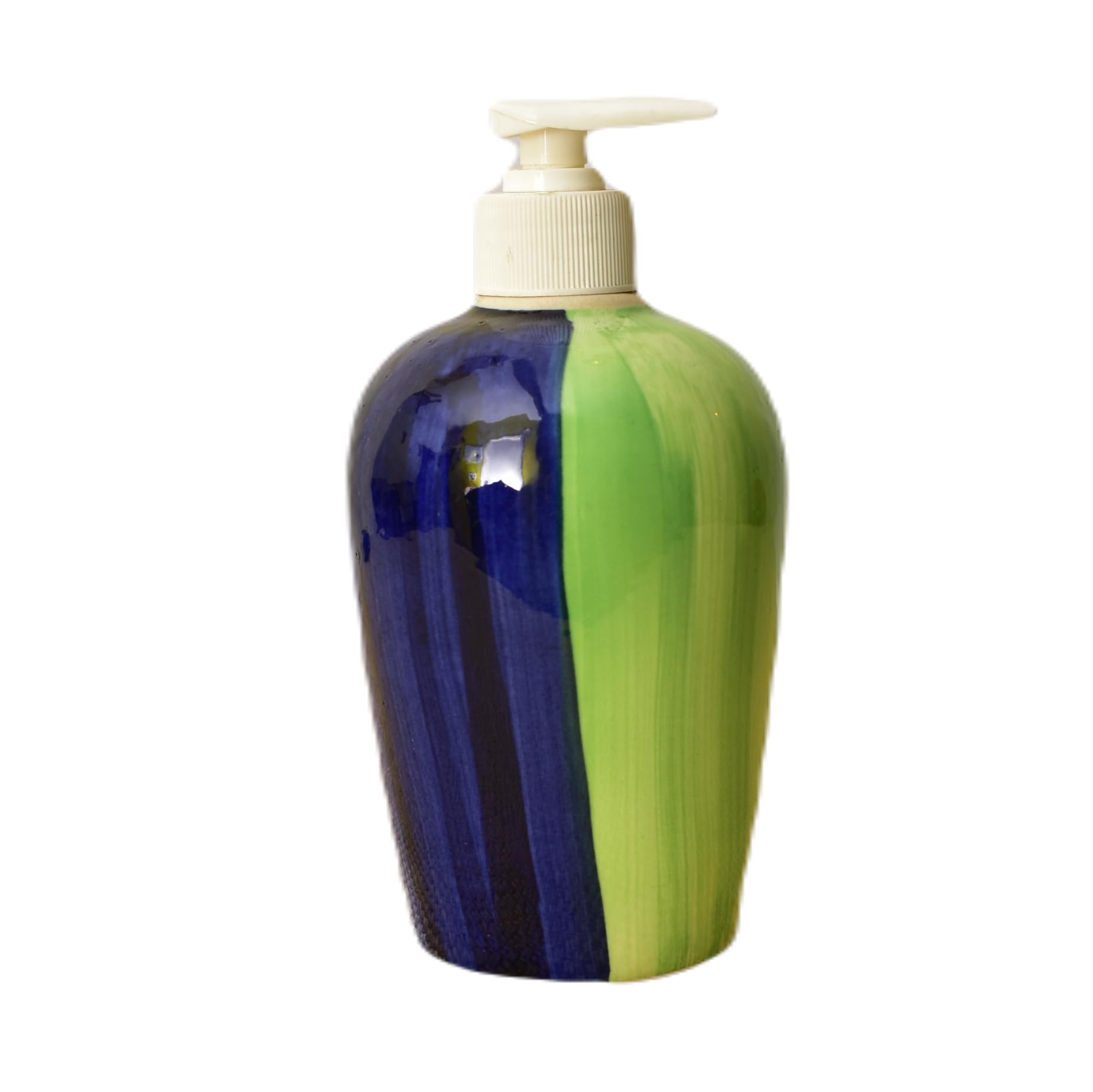 KunhaR Ceramic Long-Lasting Liquid Handwash Soap Dispenser for Bathroom | Handwash Bottle for Kitchen | Soap Dispenser for Wash Basin | Bathroom Accessories | 450 ml, 2 Pieces, Camo Green - Image 3