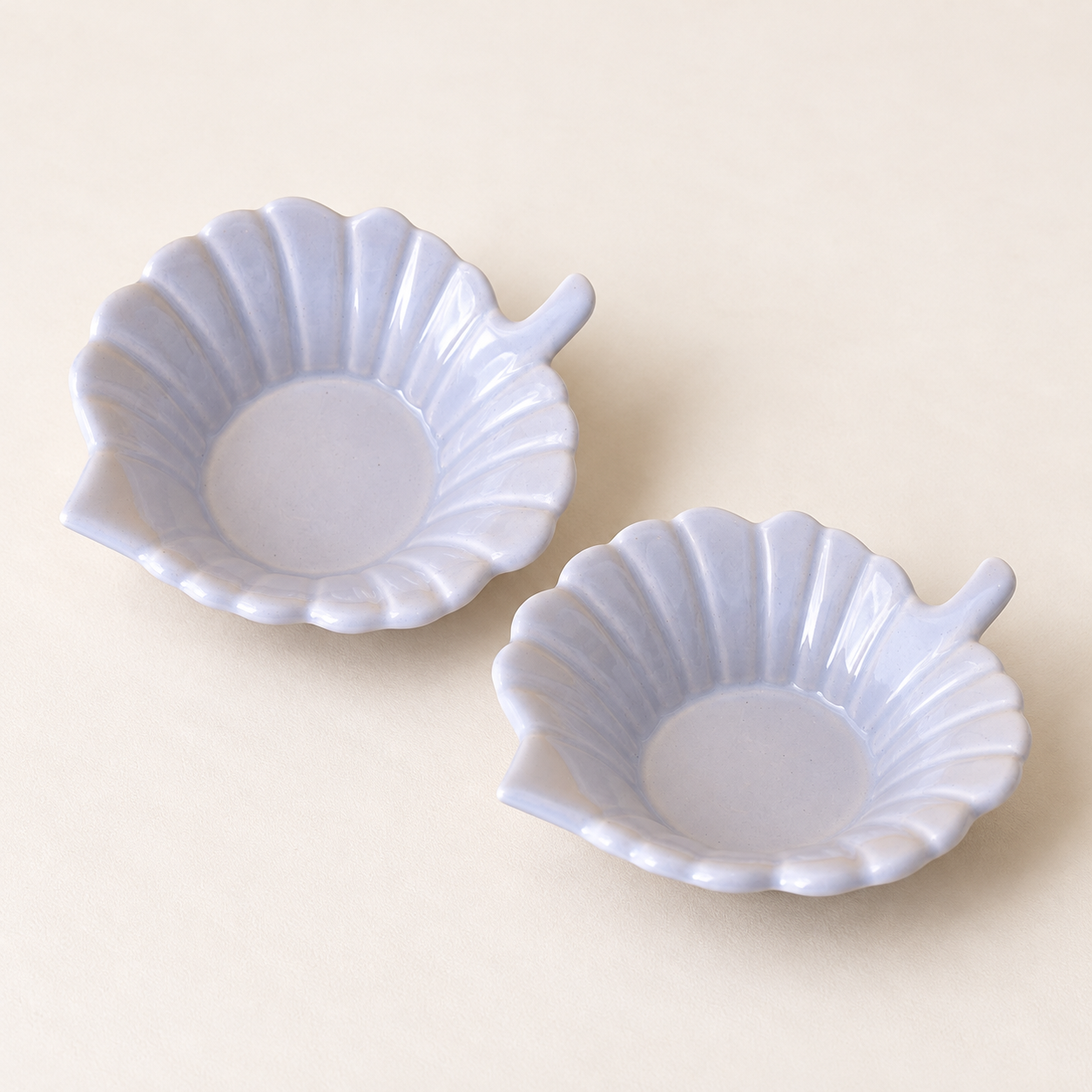 Kunhar Ceramic Sauce Holder - 50 ML, 2 Pieces, Baby Blue