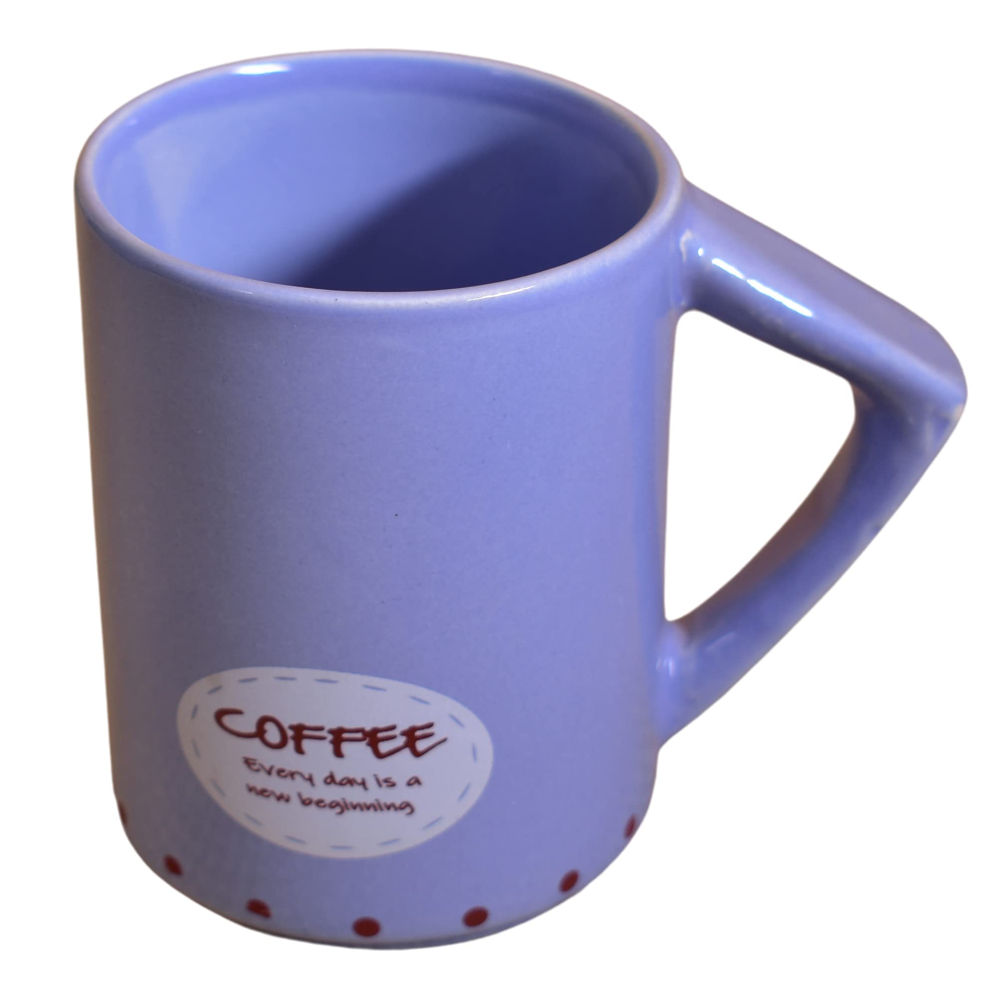 Kunhar Ceramic Tea Cups, Coffee Cups - 6 Pieces, Soft Blue, 200 Ml - Image 3
