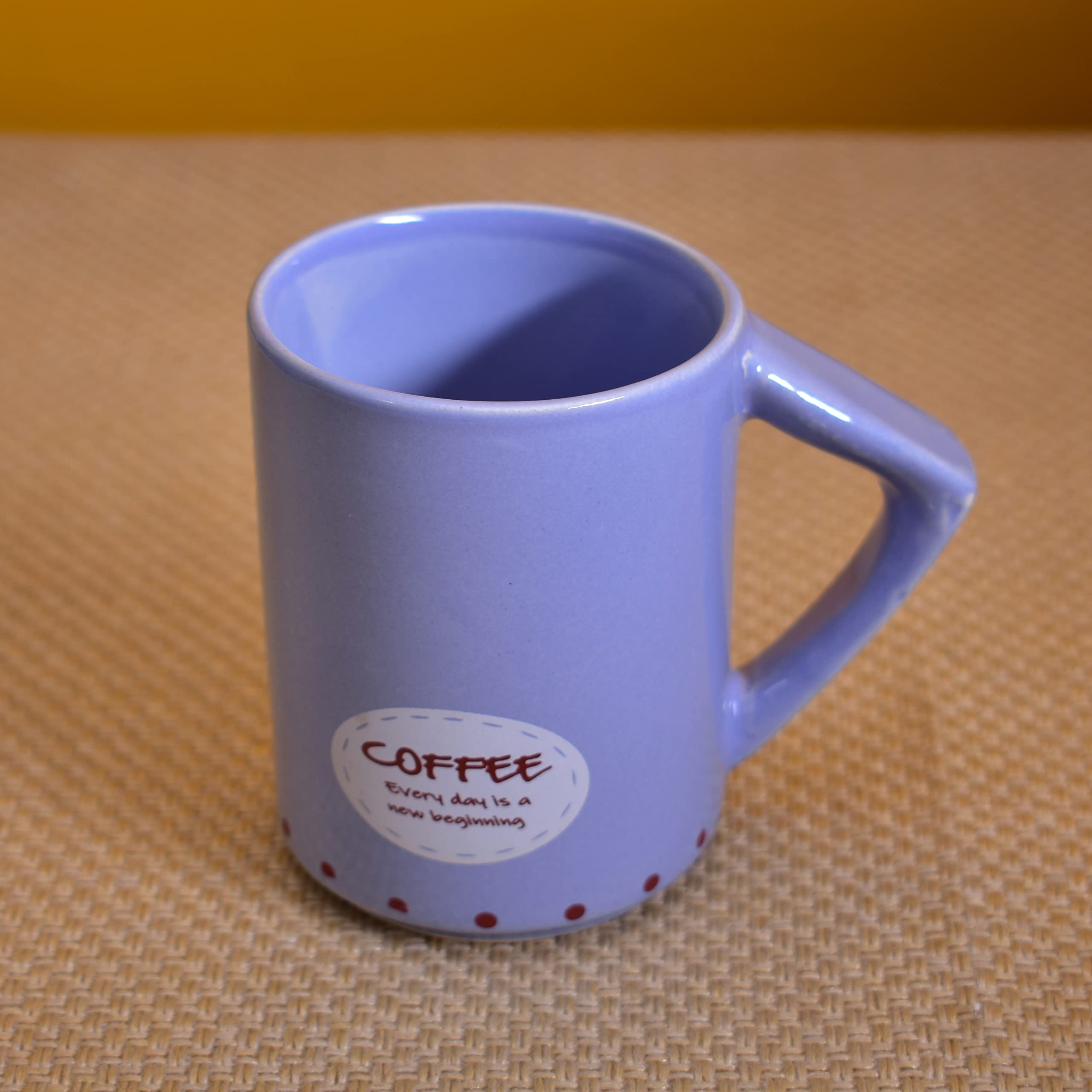 Kunhar Ceramic Tea Cups, Coffee Cups - 6 Pieces, Soft Blue, 200 Ml - Image 4