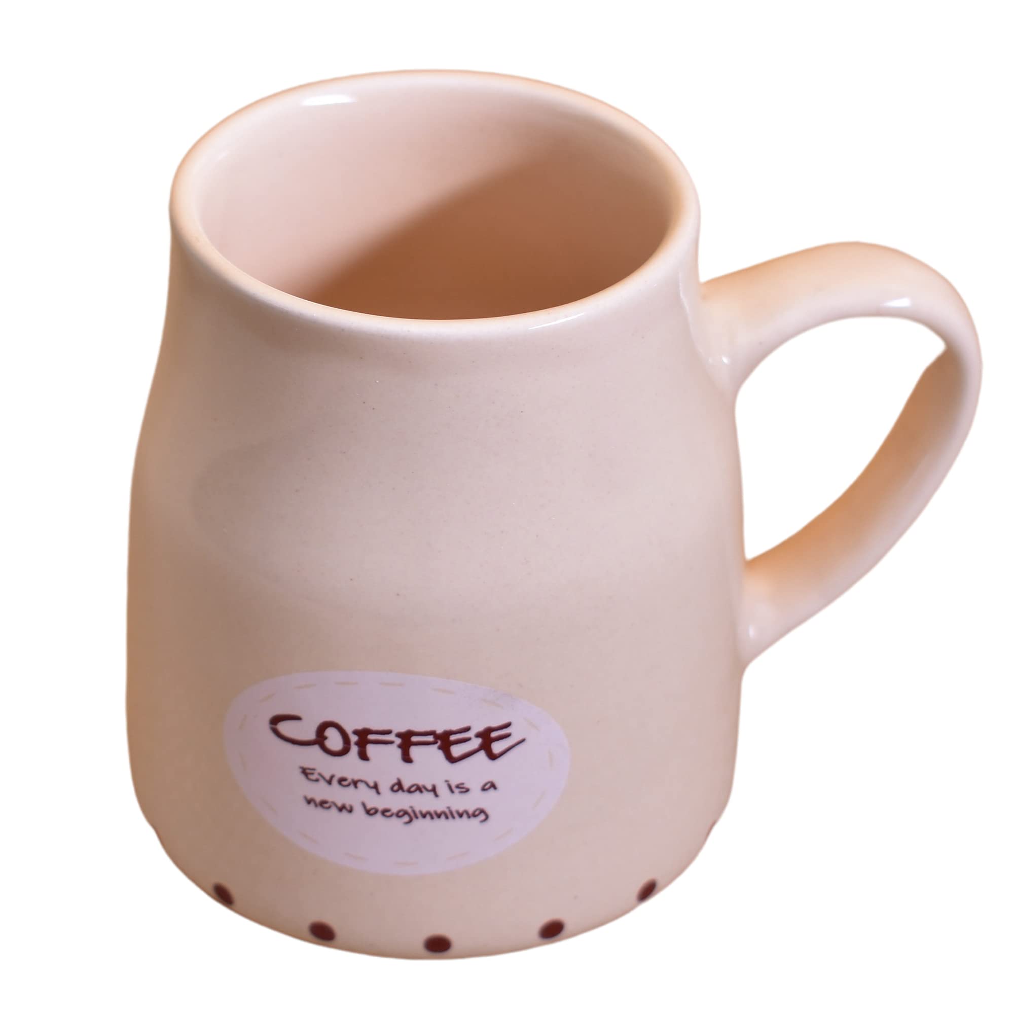 Kunhar Ceramic Tea Cups, Coffee Cups - 6 Pieces, Wheat, 160 Ml - Image 3