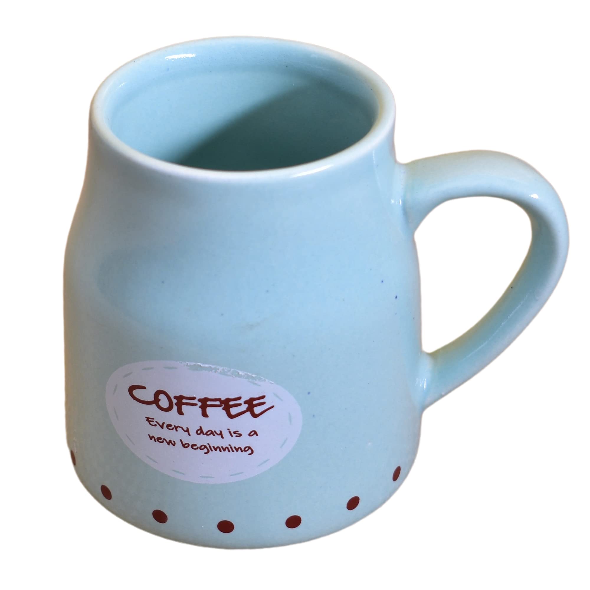 Kunhar Ceramic Tea Cups, Coffee Cups - 6 Pieces, Blue Hosta, 160 Ml - Image 3
