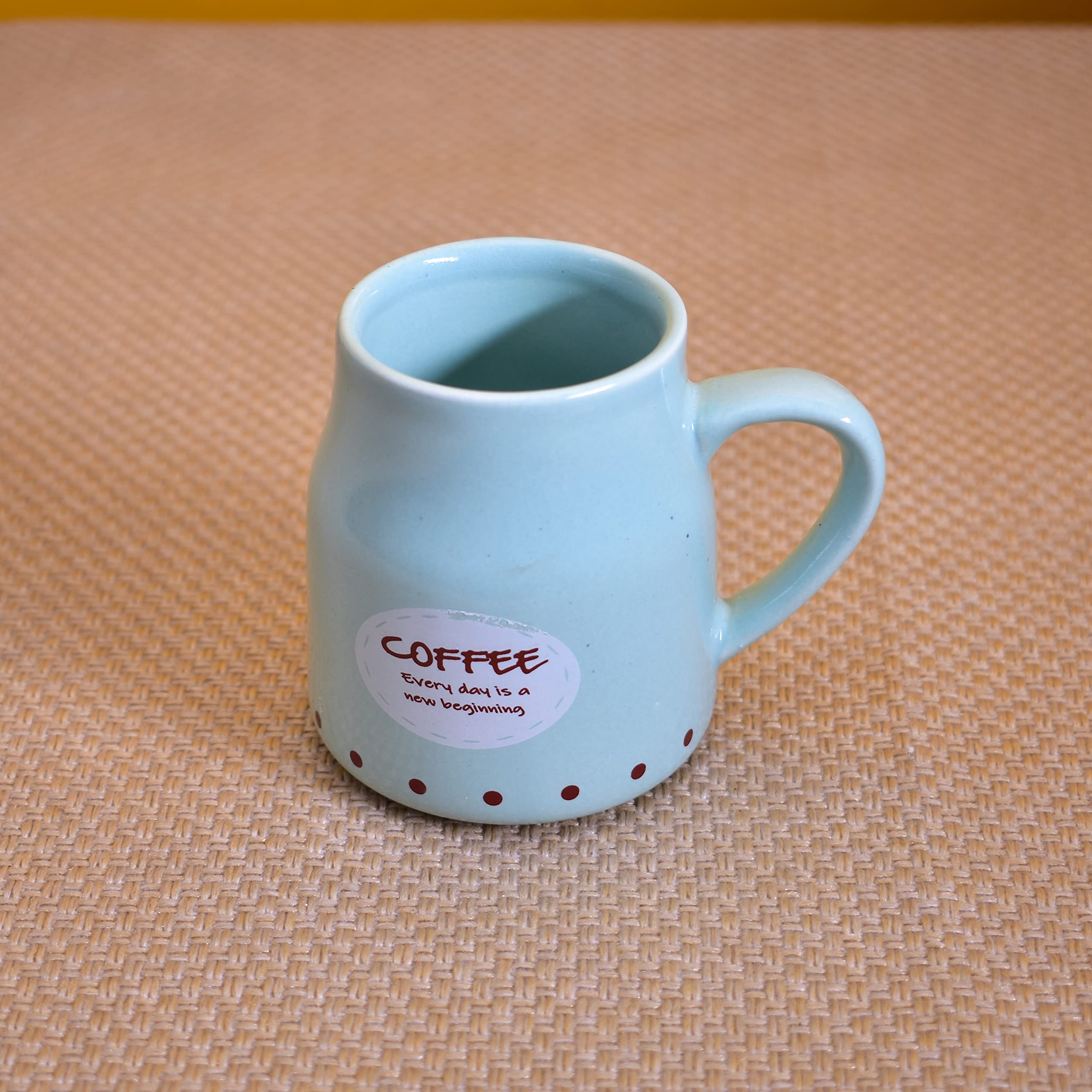 Kunhar Ceramic Tea Cups, Coffee Cups - 6 Pieces, Blue Hosta, 160 Ml - Image 4