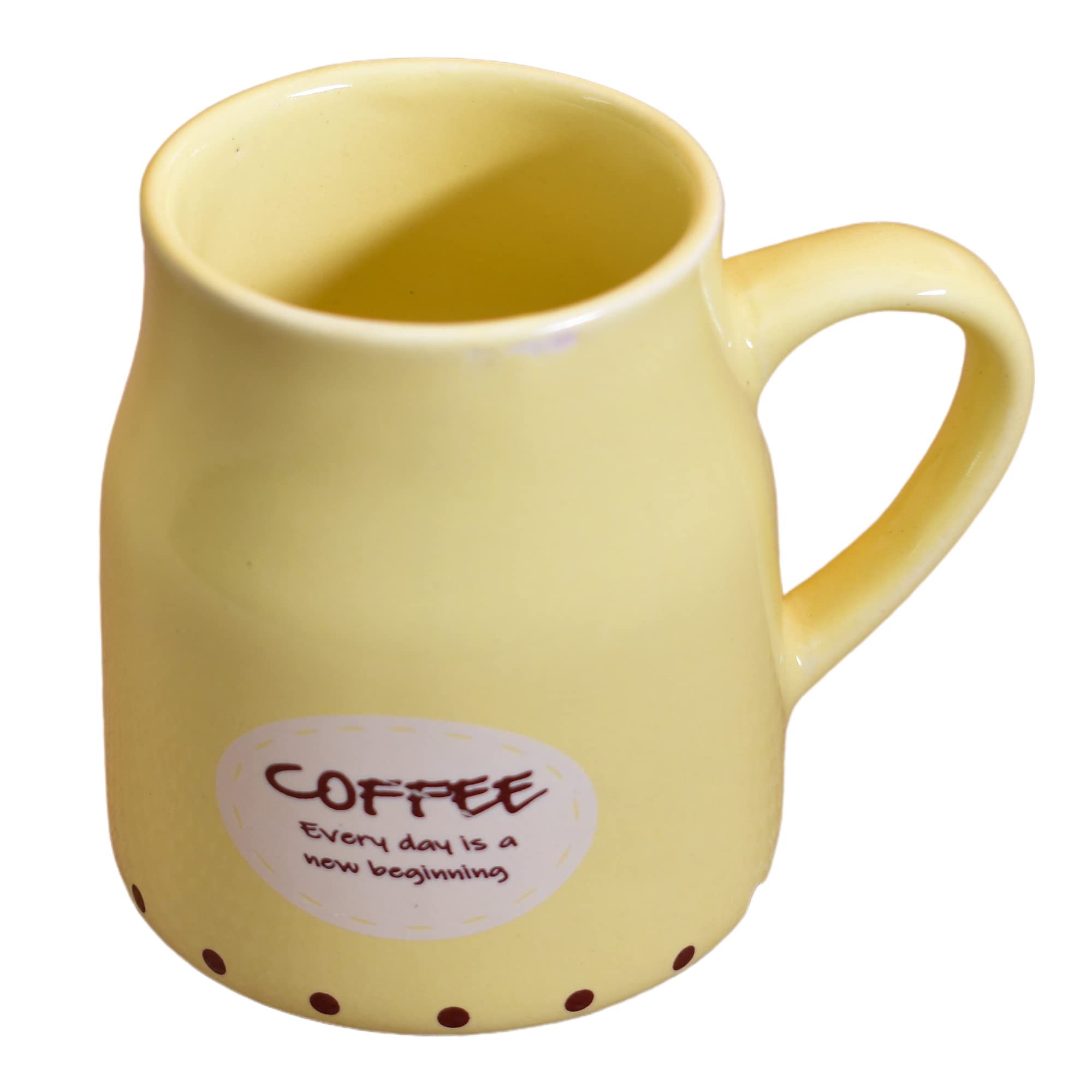 Kunhar Ceramic Tea Cups, Coffee Cups - 6 Pieces, Yellow, 160 Ml - Image 3