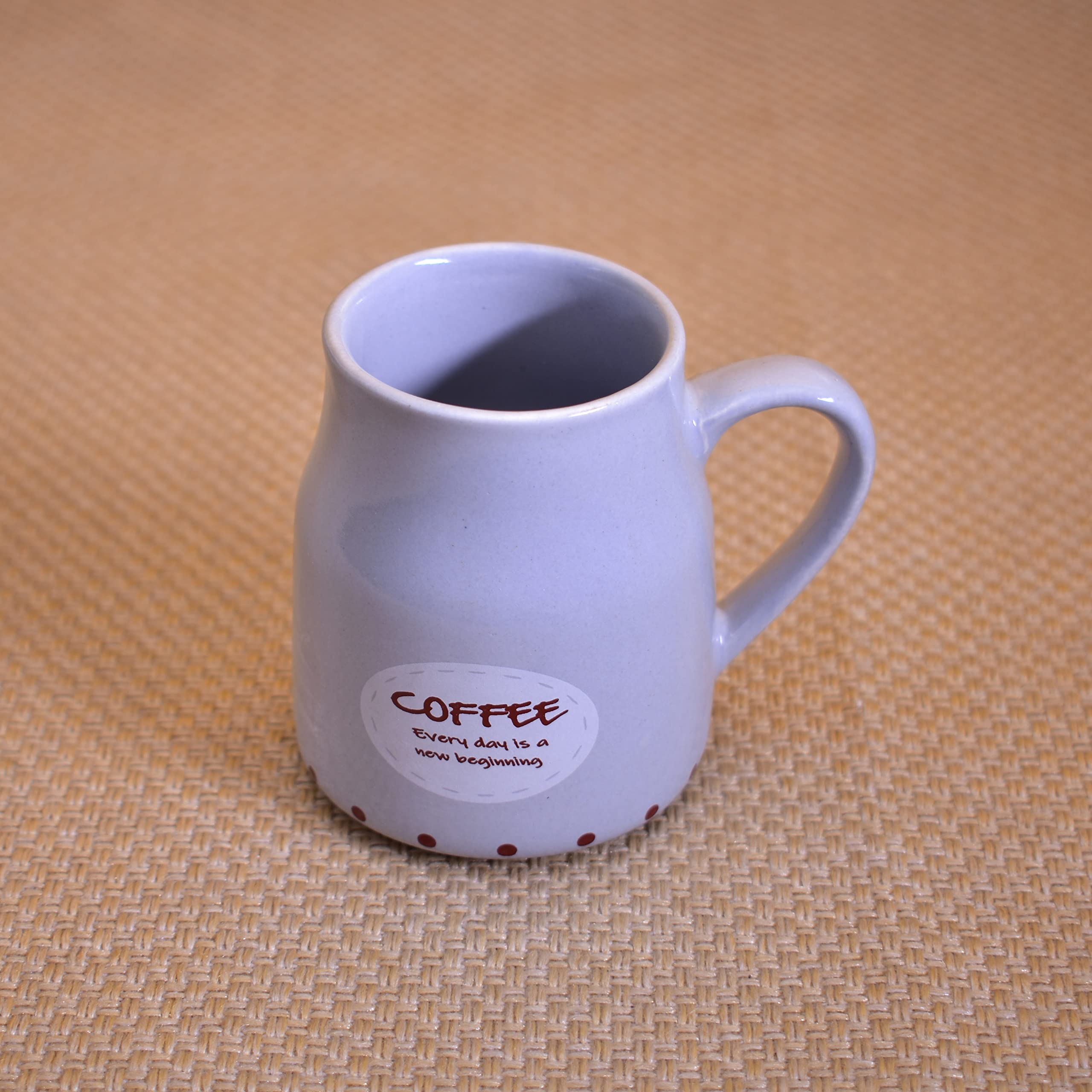 Kunhar Ceramic Tea Cups, Coffee Cups - 6 Pieces, Rock Blue, 160 Ml - Image 4