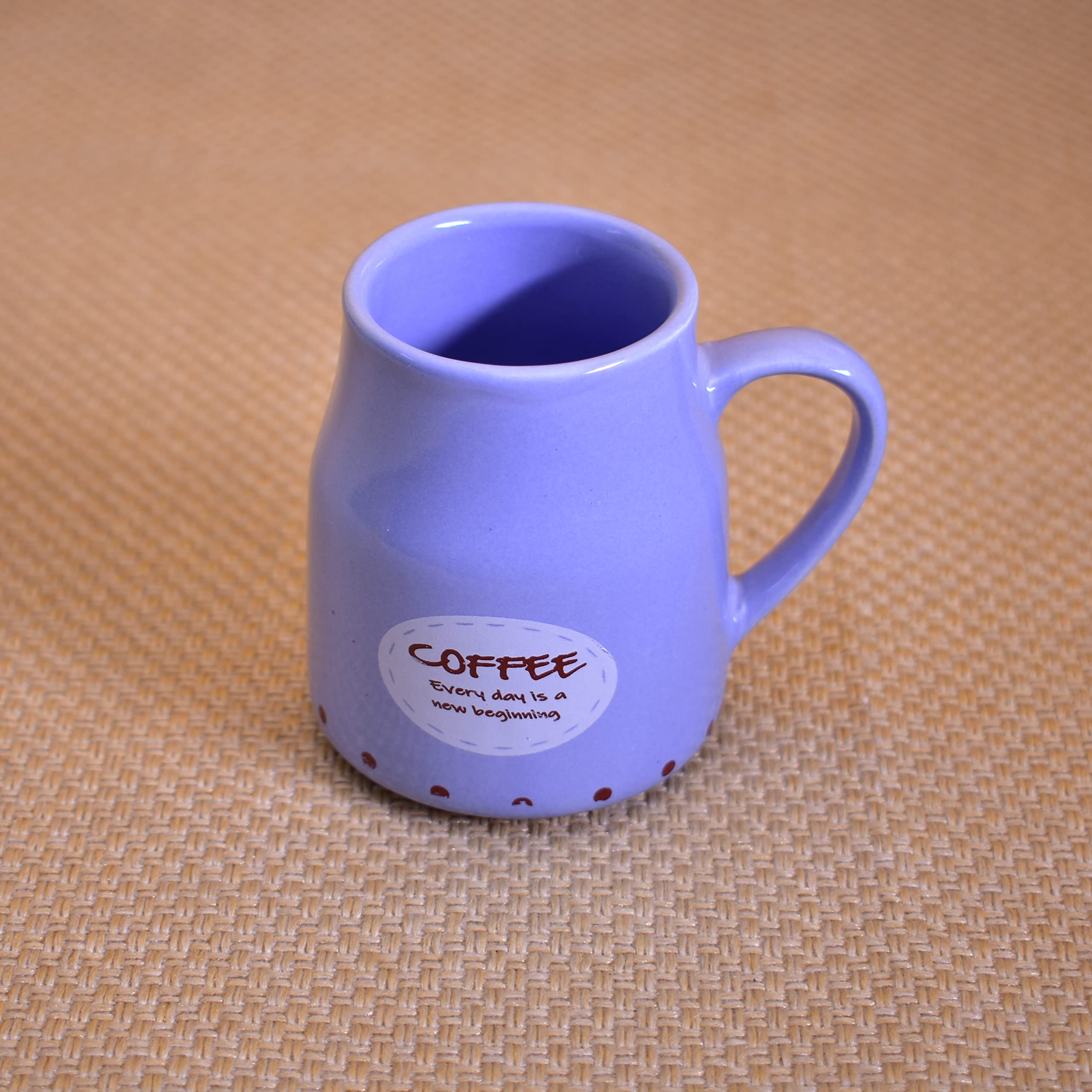 Kunhar Ceramic Tea Cups, Coffee Cups - 6 Pieces, Soft Blue, 160 Ml - Image 4