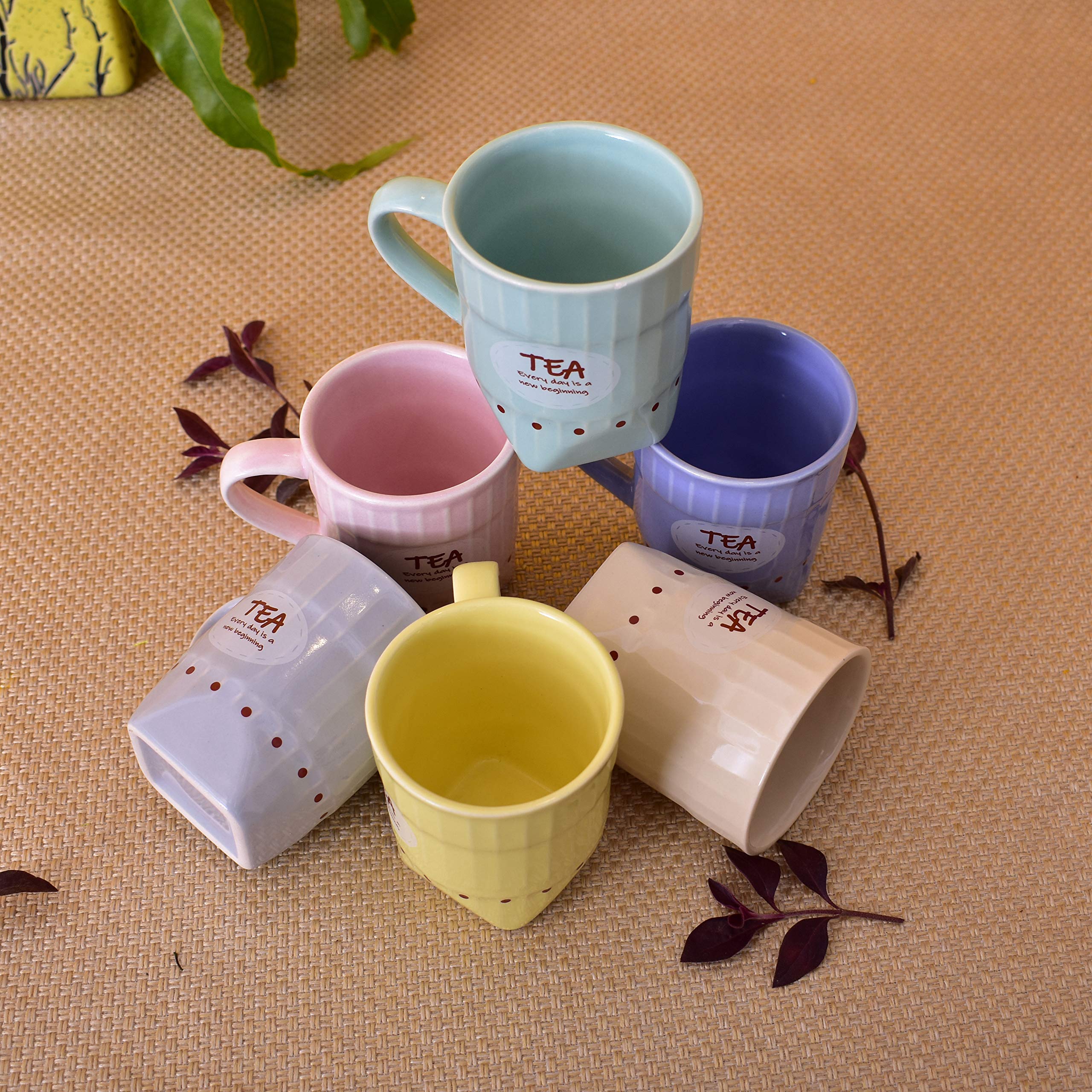 Kunhar Ceramic Multicolor Tea Cup, Frontier Design Tea Cup, Coffee Mug, Milk Mug (150 Ml Set of 6) - Image 3