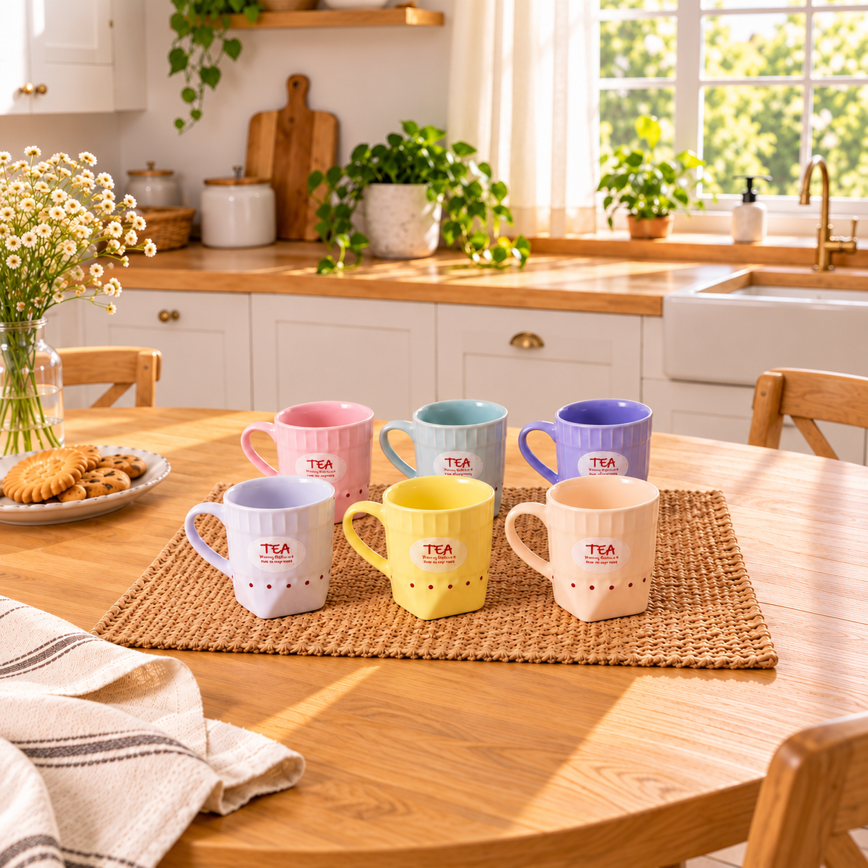 Kunhar Ceramic Multicolor Tea Cup, Frontier Design Tea Cup, Coffee Mug, Milk Mug (150 Ml Set of 6)