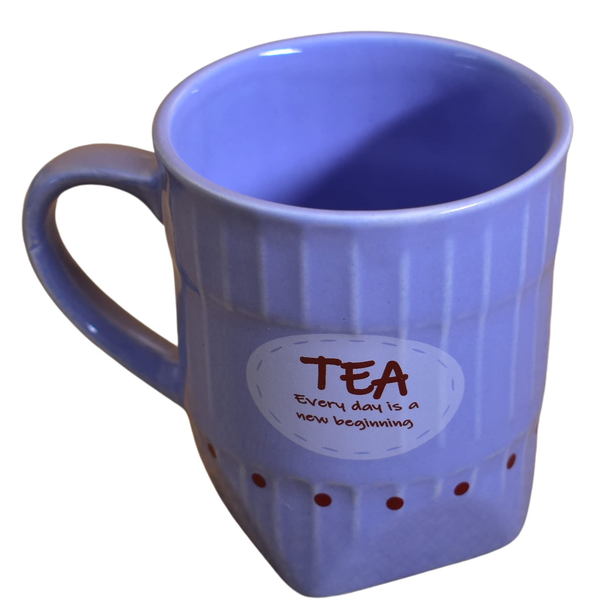 Kunhar Ceramic Tea Cups, Coffee Cups - 6 Pieces, Soft Blue, 150 ml - Image 3