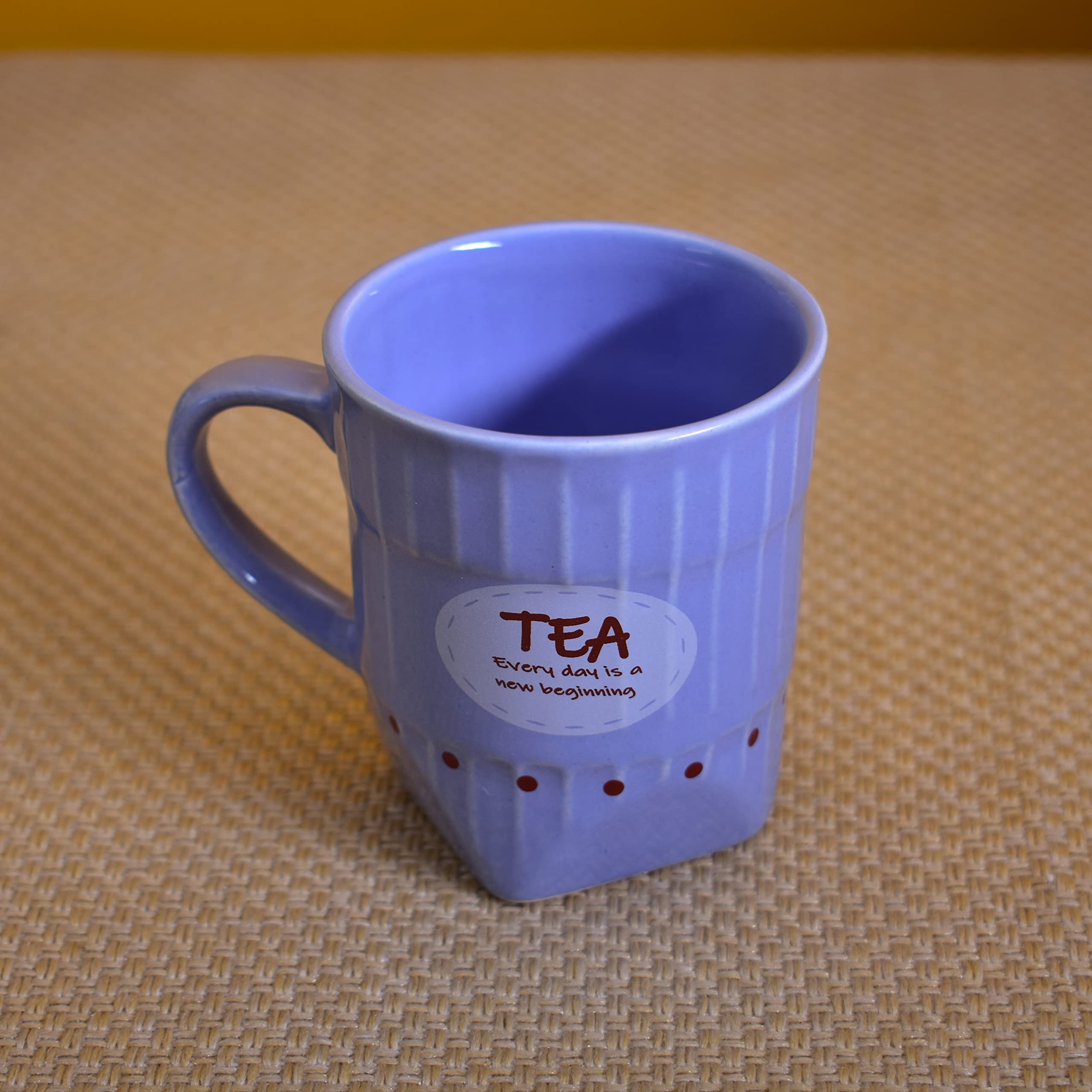 Kunhar Ceramic Tea Cups, Coffee Cups - 6 Pieces, Soft Blue, 150 ml - Image 4