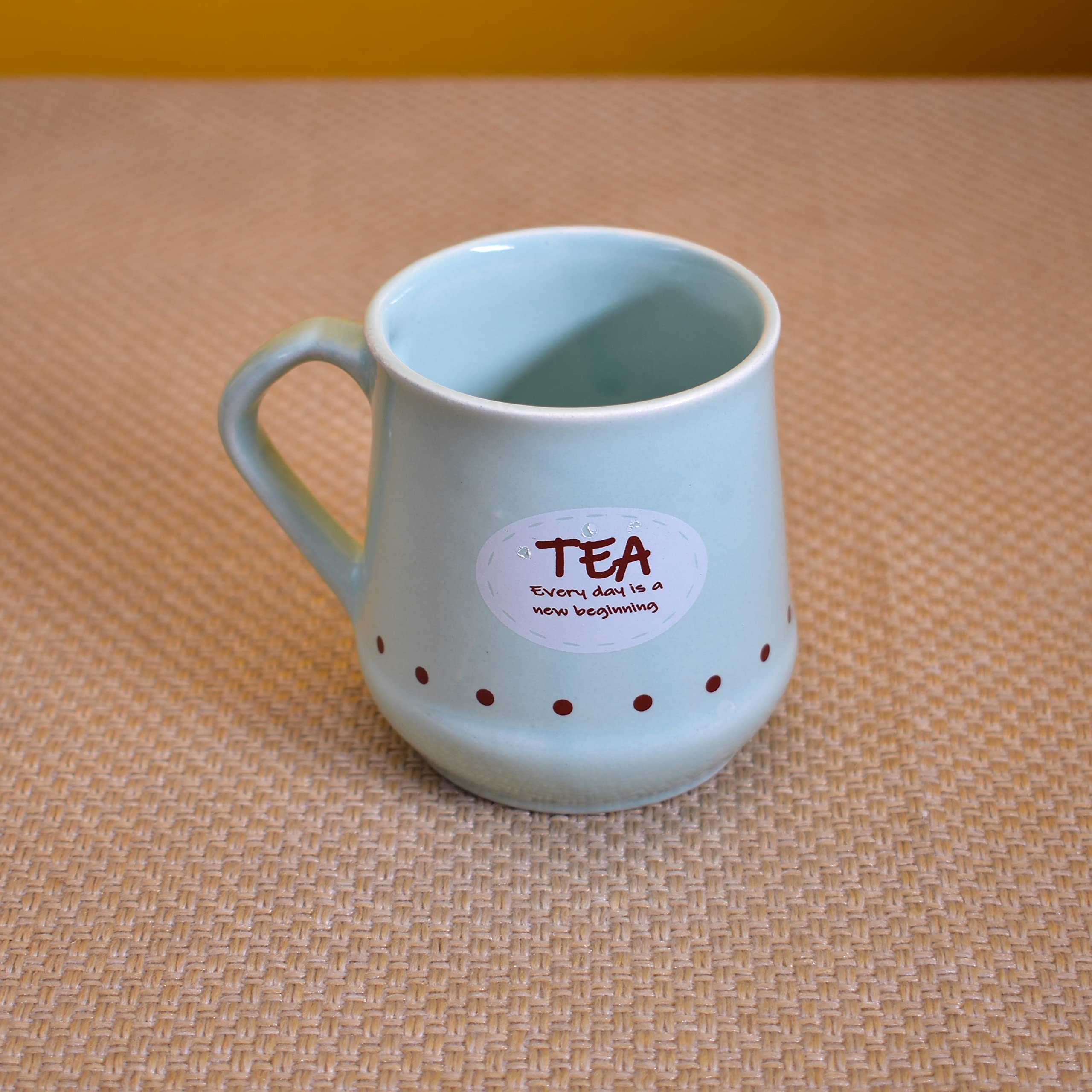 Kunhar Ceramic Tea Cups, Coffee Cups - 6 Pieces, Blue Hosta, 180 Ml - Image 4