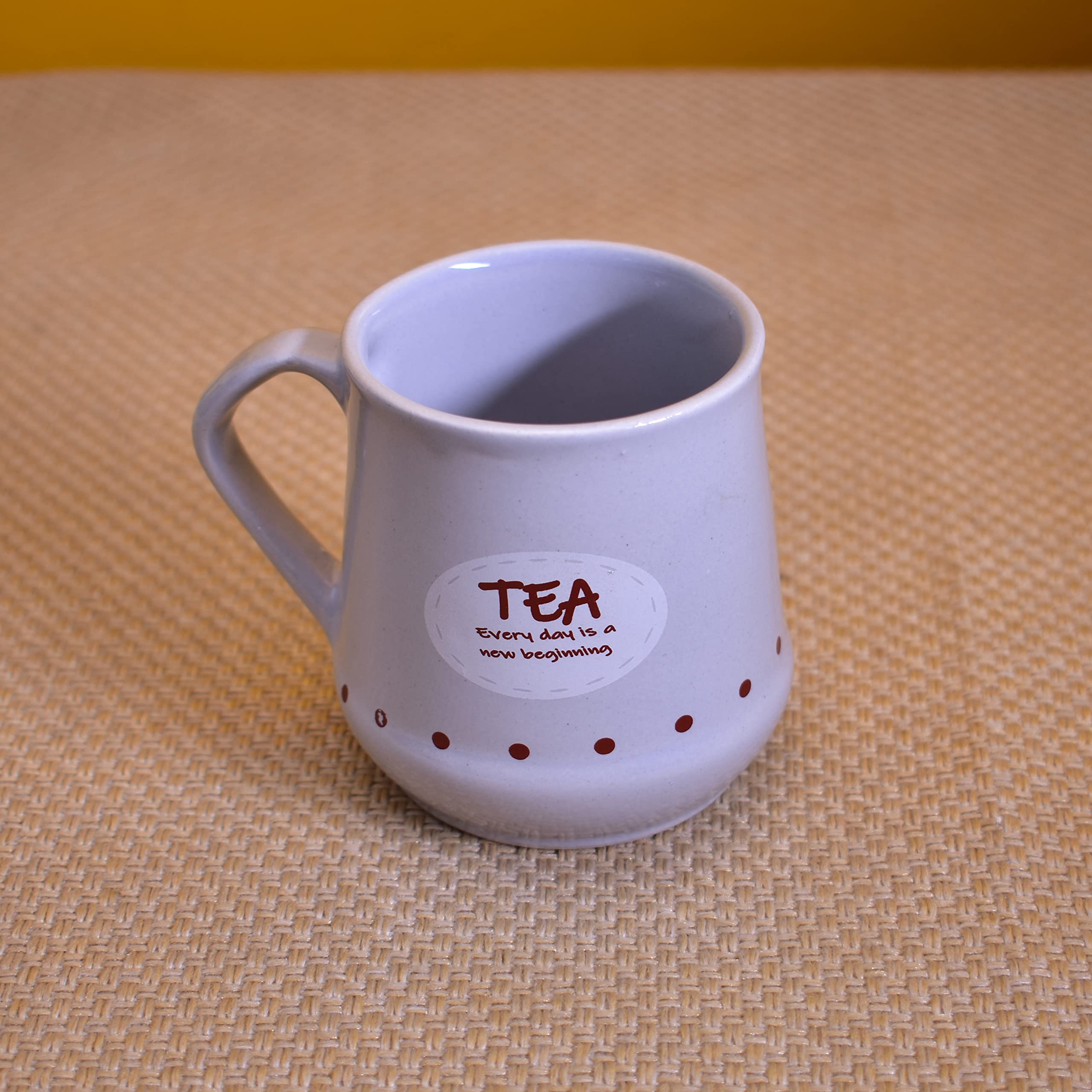 Kunhar Ceramic Tea Cups, Coffee Cups - 6 Pieces, Rock Blue, 180 Ml - Image 4