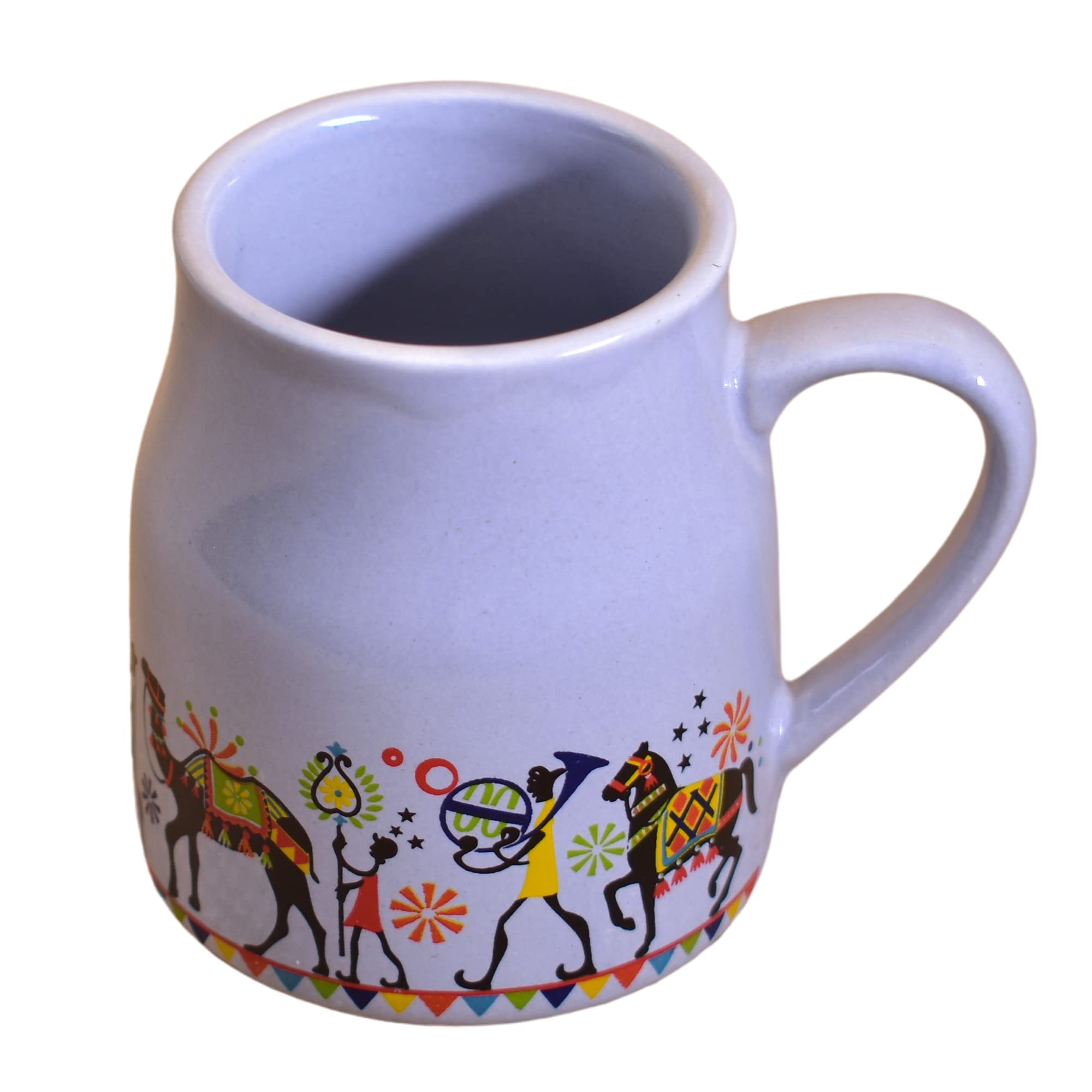 Kunhar Ceramic Tea Cups, Coffee Cups - 6 Pieces, Rock Blue, 160 Ml - Image 3