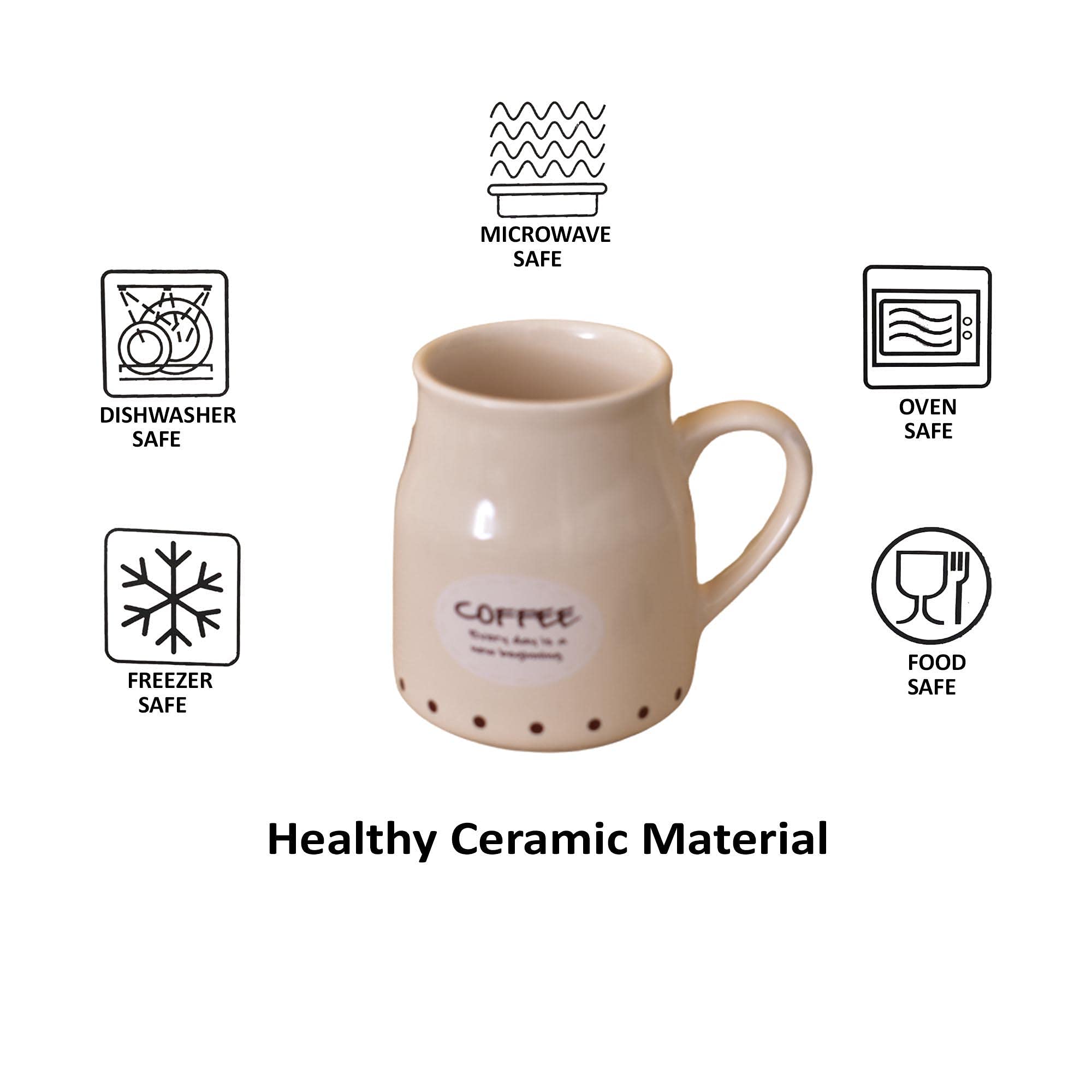 Kunhar Ceramic Multicolor Can Shape Tea Cup, Coffee Mug, Milk Mug (160 Ml Set of 6) - Image 5