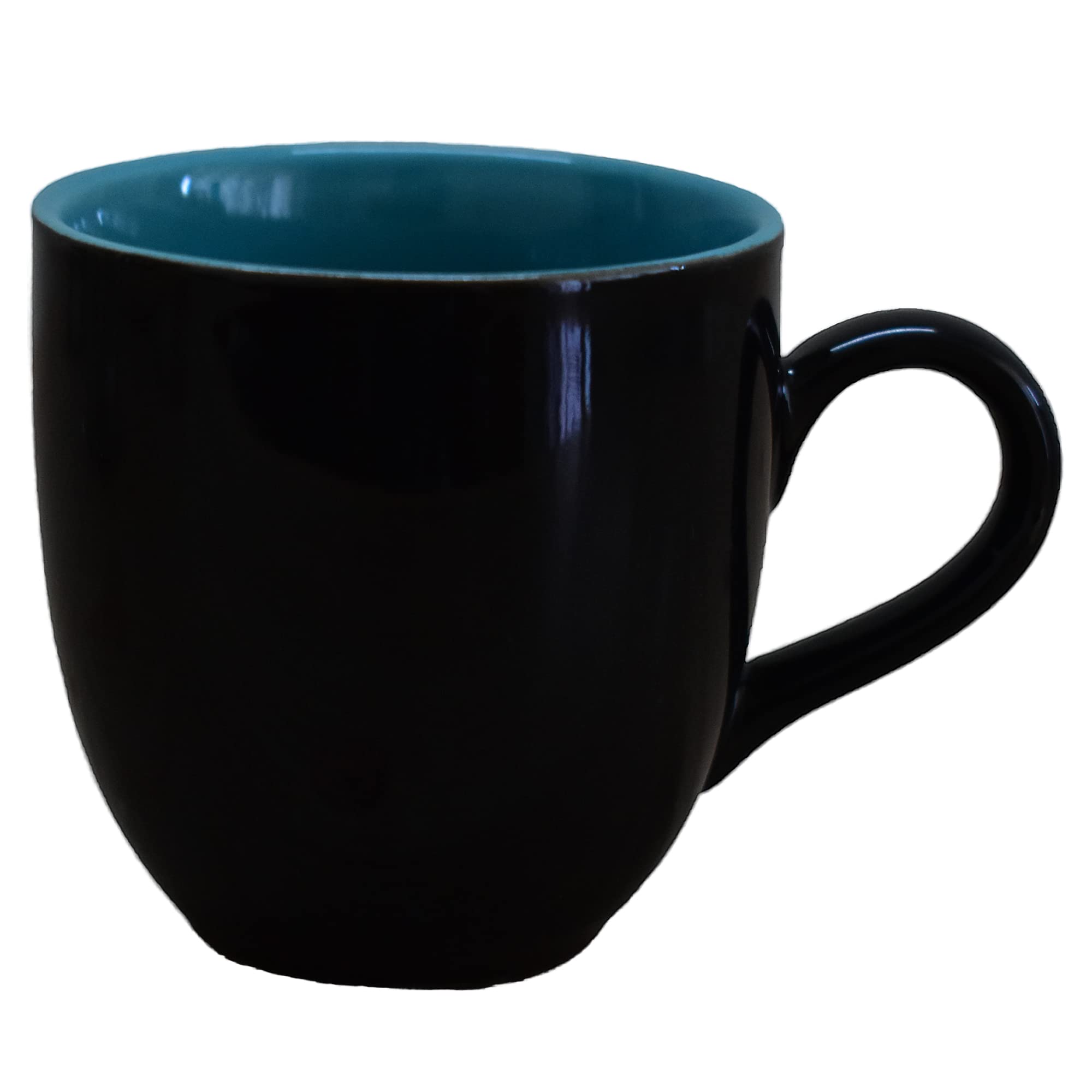 Kunhar Ceramic Tea Cup - 150 Ml, 6 Pieces, Black Blue