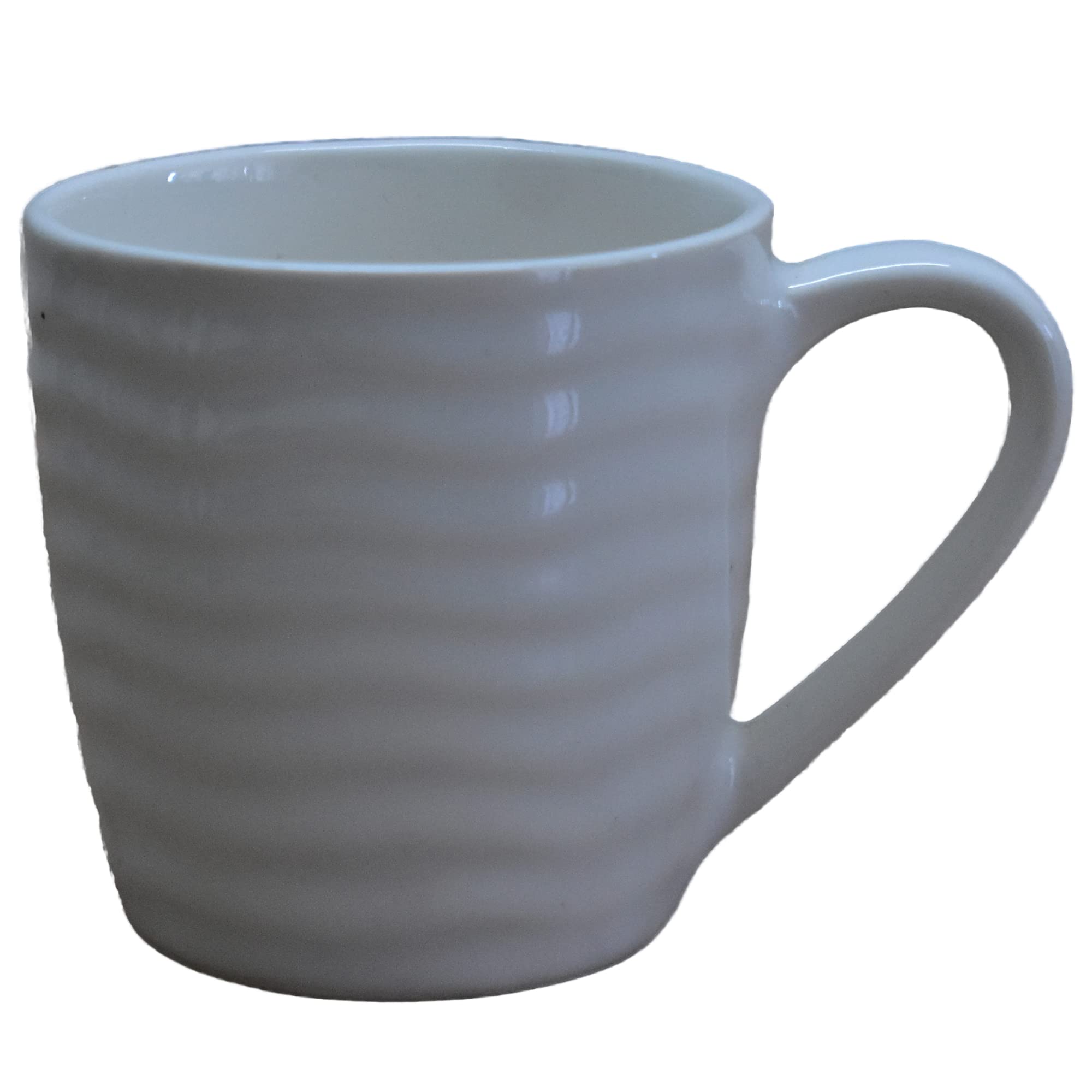 Kunhar Ceramic Tea Cup - 180 Ml, 6 Pieces, White