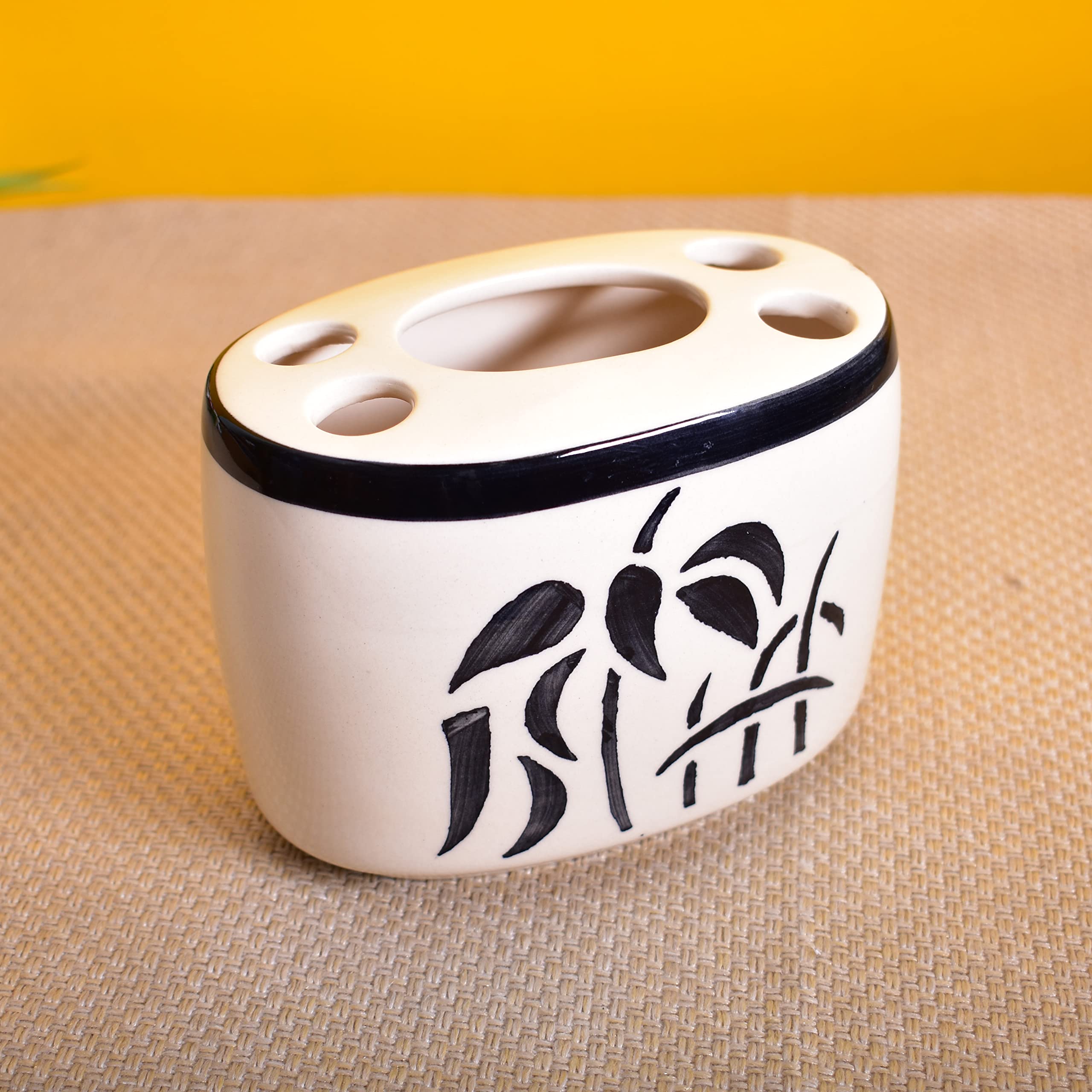 KunhaR Ceramic Toothbrush Holder Stand for Bathroom,2 Pieces, White Tree - Image 4