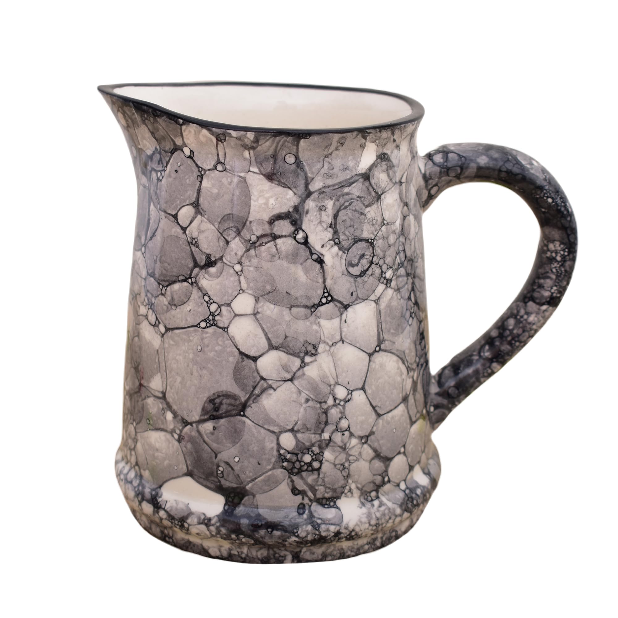 KunhaR Ceramic Water Jug, Ceramic Picher, 1750 Ml, Black Luster