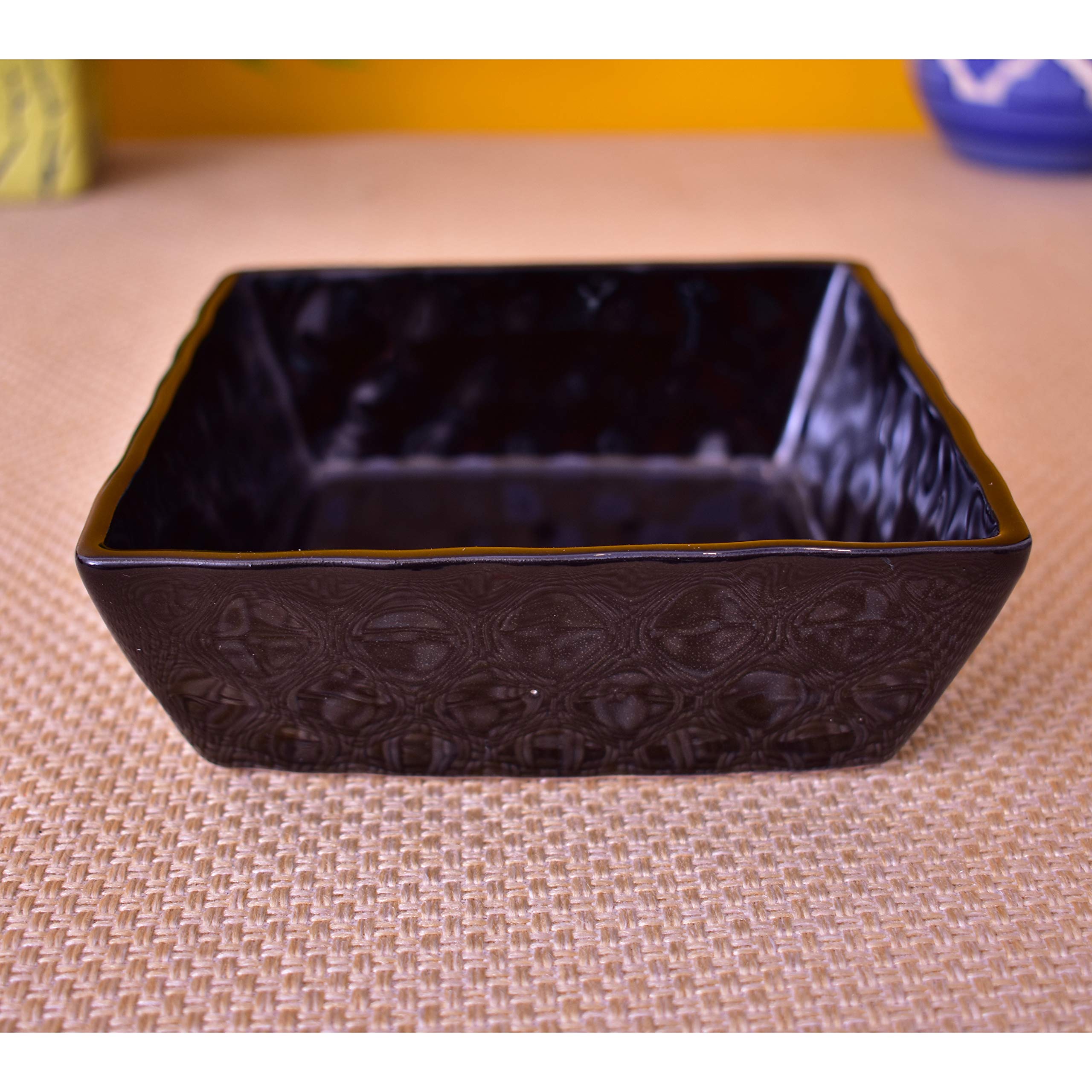 Kunhar Ceramic Diamond Cut Shape Tea Cups and Snack Tray (6 Cups 150 ML and 2 Snack Trays) - Image 6