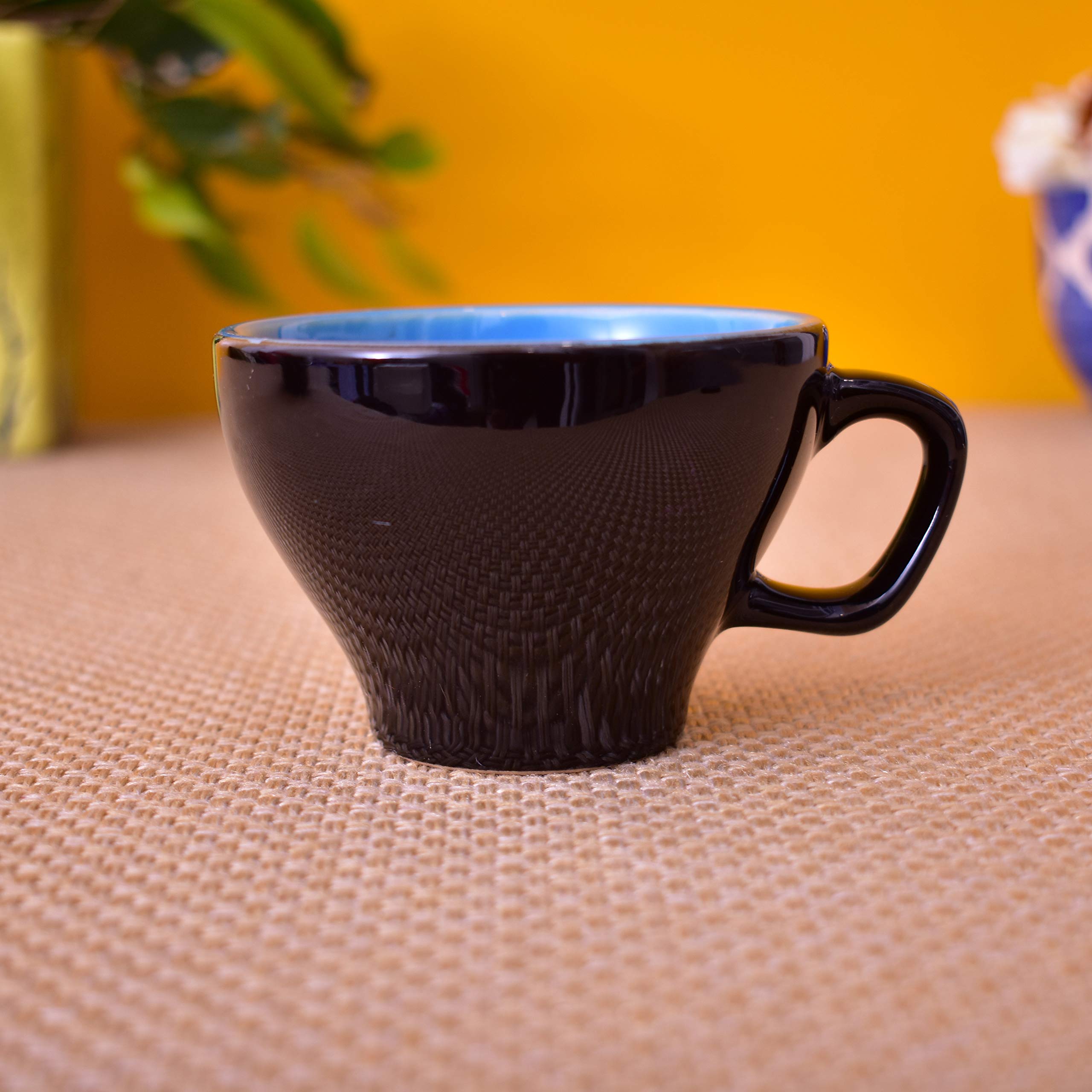 Kunhar Ceramic Tea Cups and Saucers (6 Cups 140 ML and 6 Saucers) - Image 6