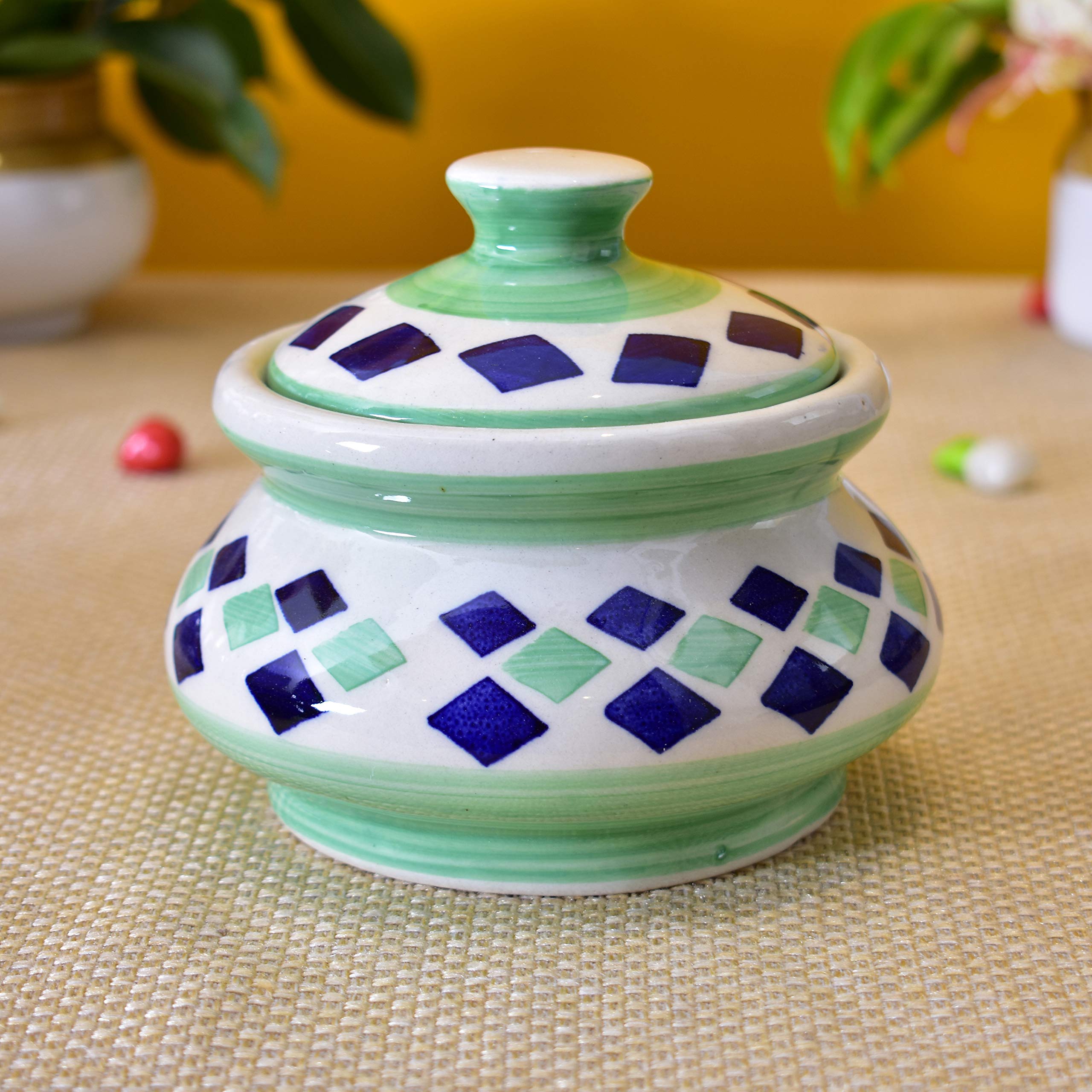 Kunhar Ceramic Handi 1200 Ml, Green - Image 3