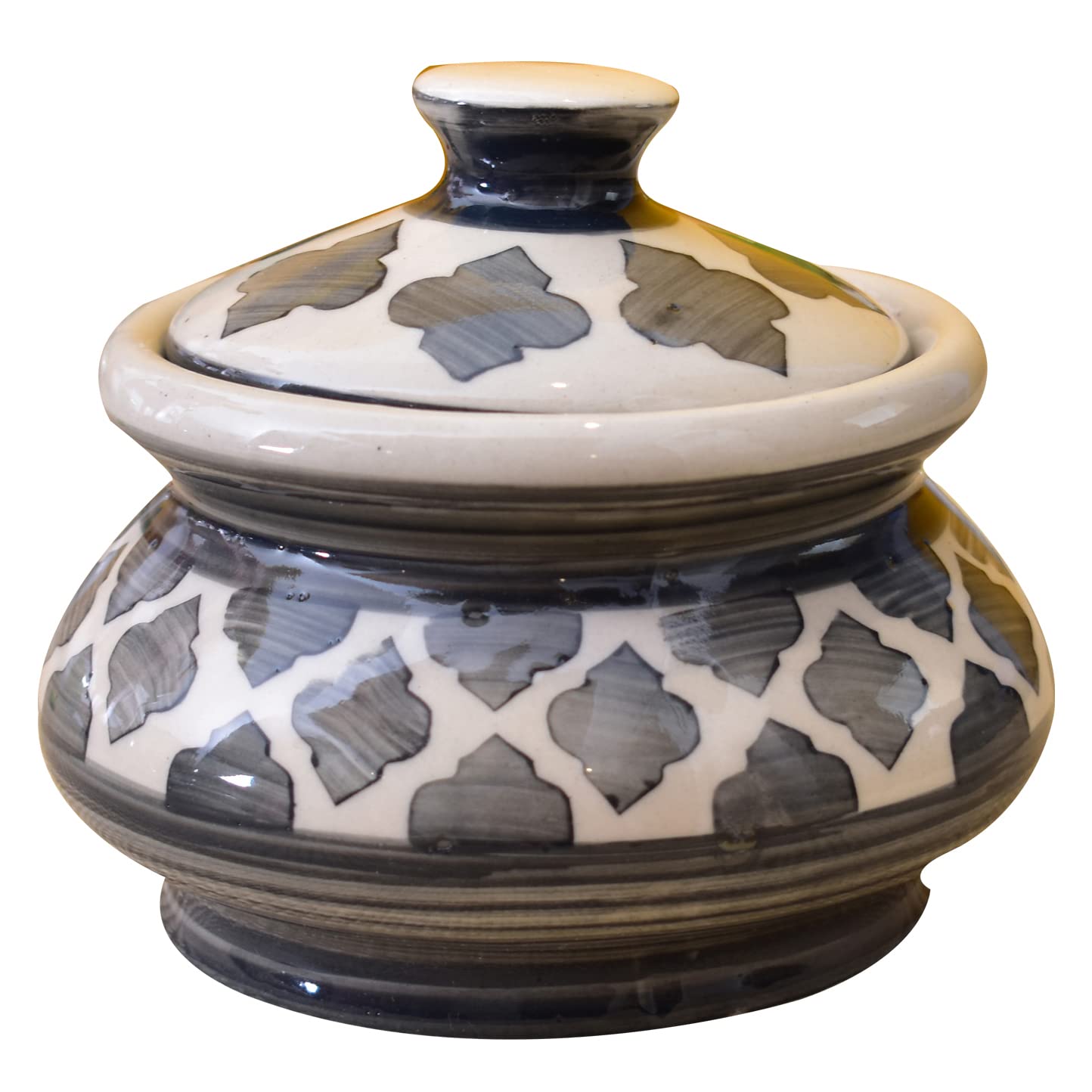 KunhaR Ceramic Handi 2 Liter, 1 Piece, Grey Chidi, (Size 1 No) - Image 4