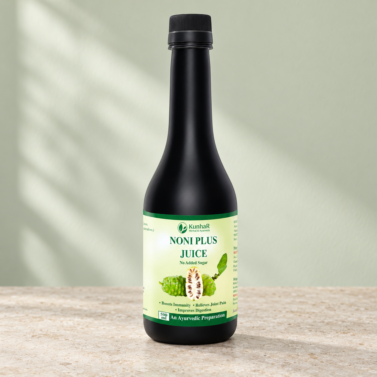 KunhaR Noni Plus Juice – 500ml | Herbal Health Tonic for Immunity, Digestion & Detox | Enriched with Natural Antioxidants | No Added Sugar (Pack of 1) - Image 4