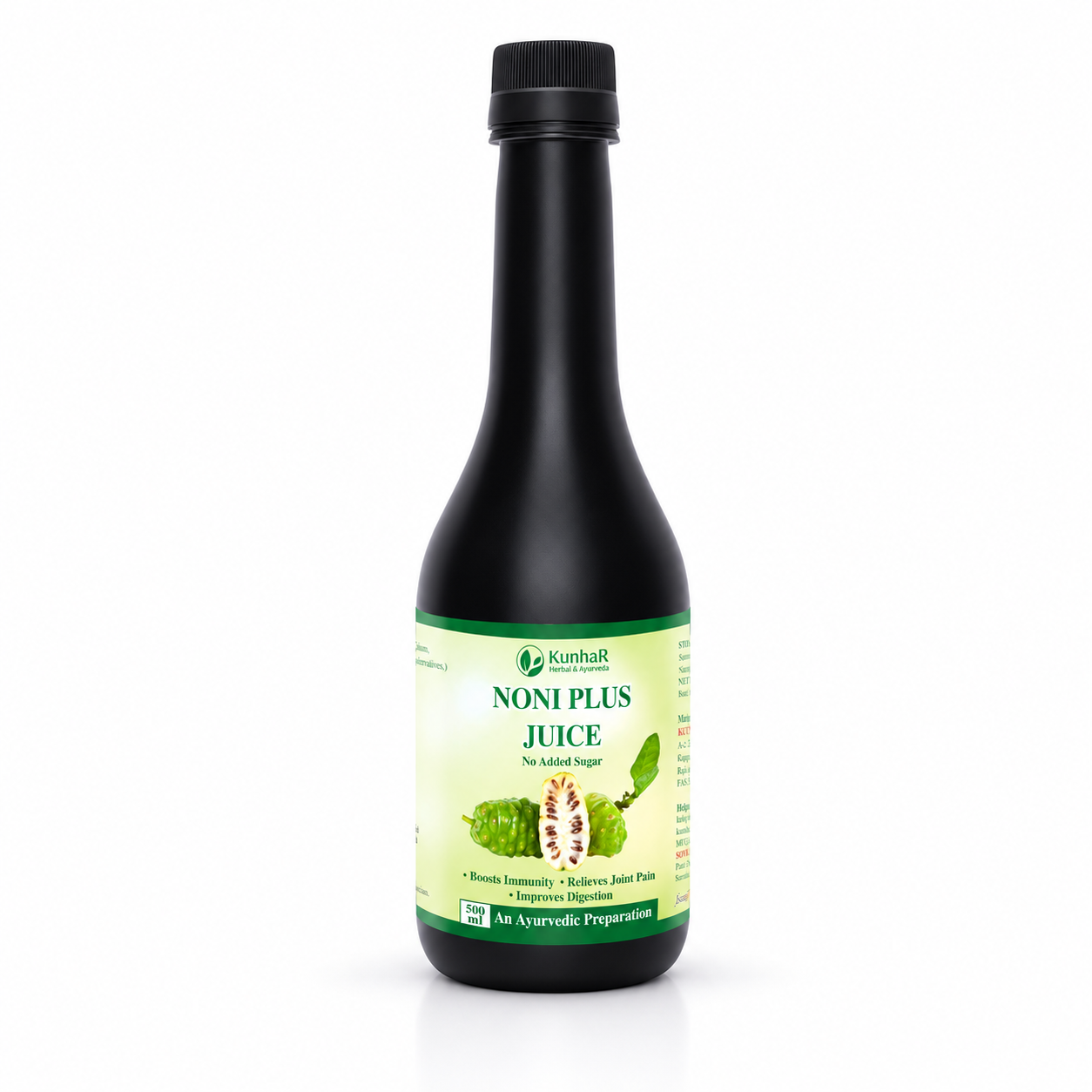 KunhaR Noni Plus Juice – 500ml | Herbal Health Tonic for Immunity, Digestion & Detox | Enriched with Natural Antioxidants | No Added Sugar (Pack of 1) - Image 6