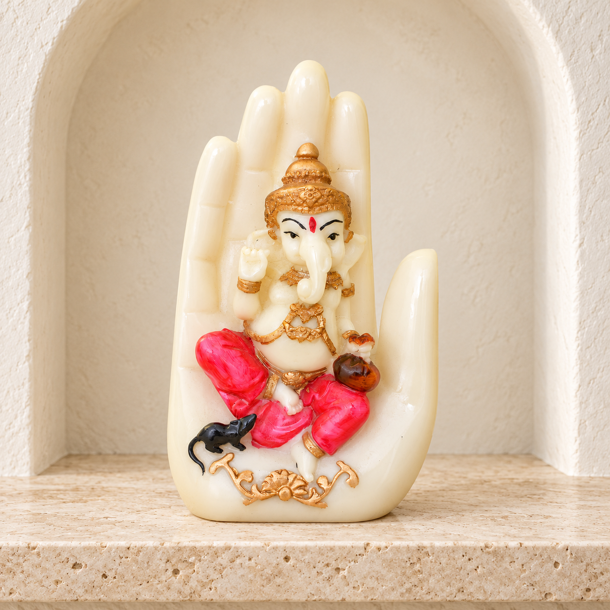 Kunhar Ganesha On Palm Decorative Showpiece